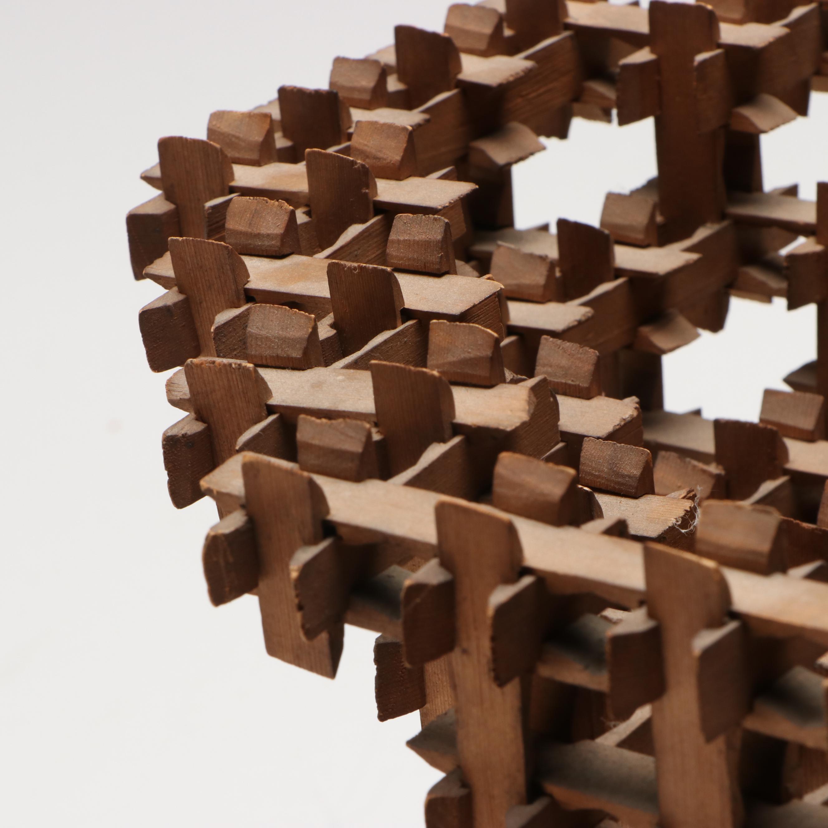 Handcrafted "Crown of Thorns" Tramp Art Compote