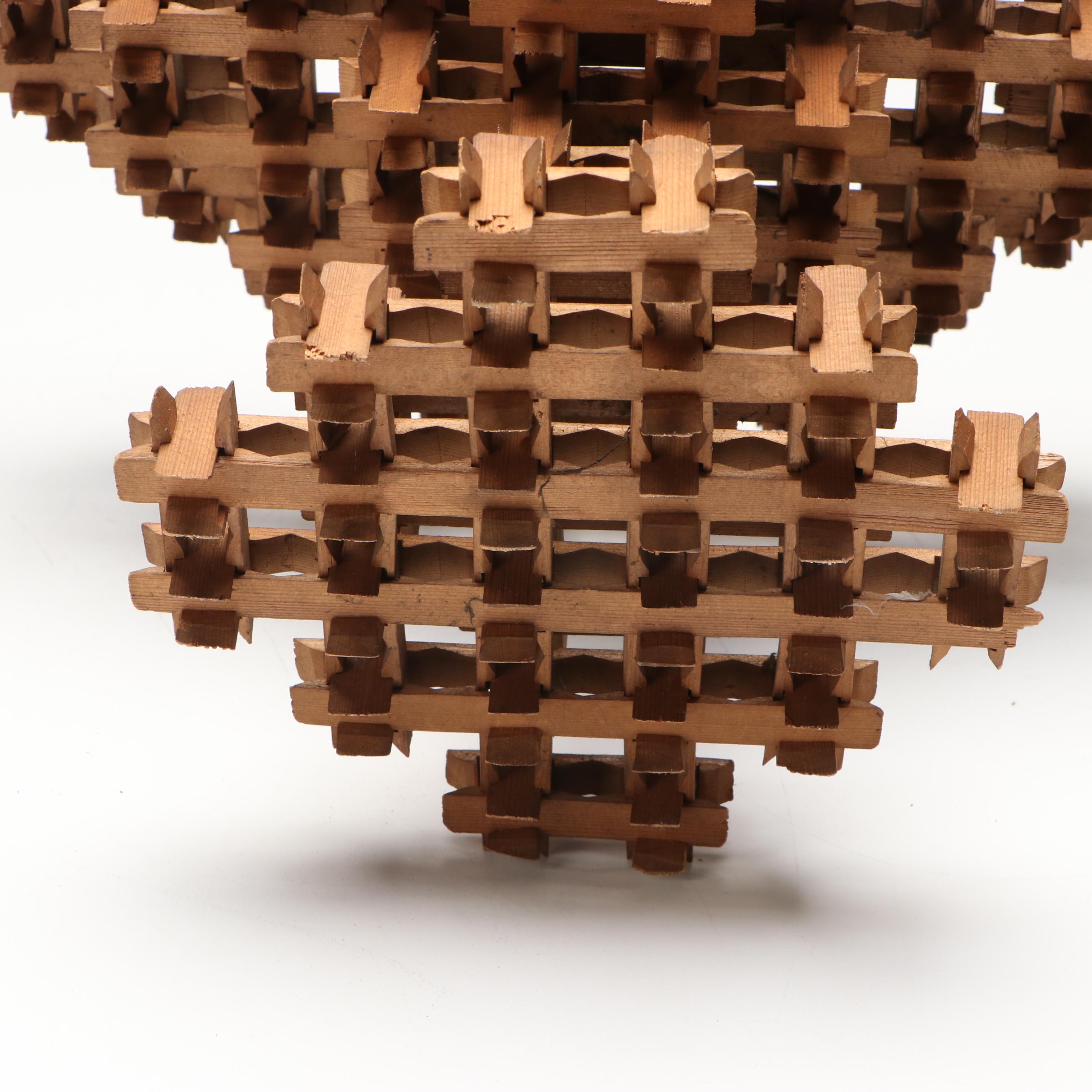 Handcrafted "Crown of Thorns" Tramp Art Compote