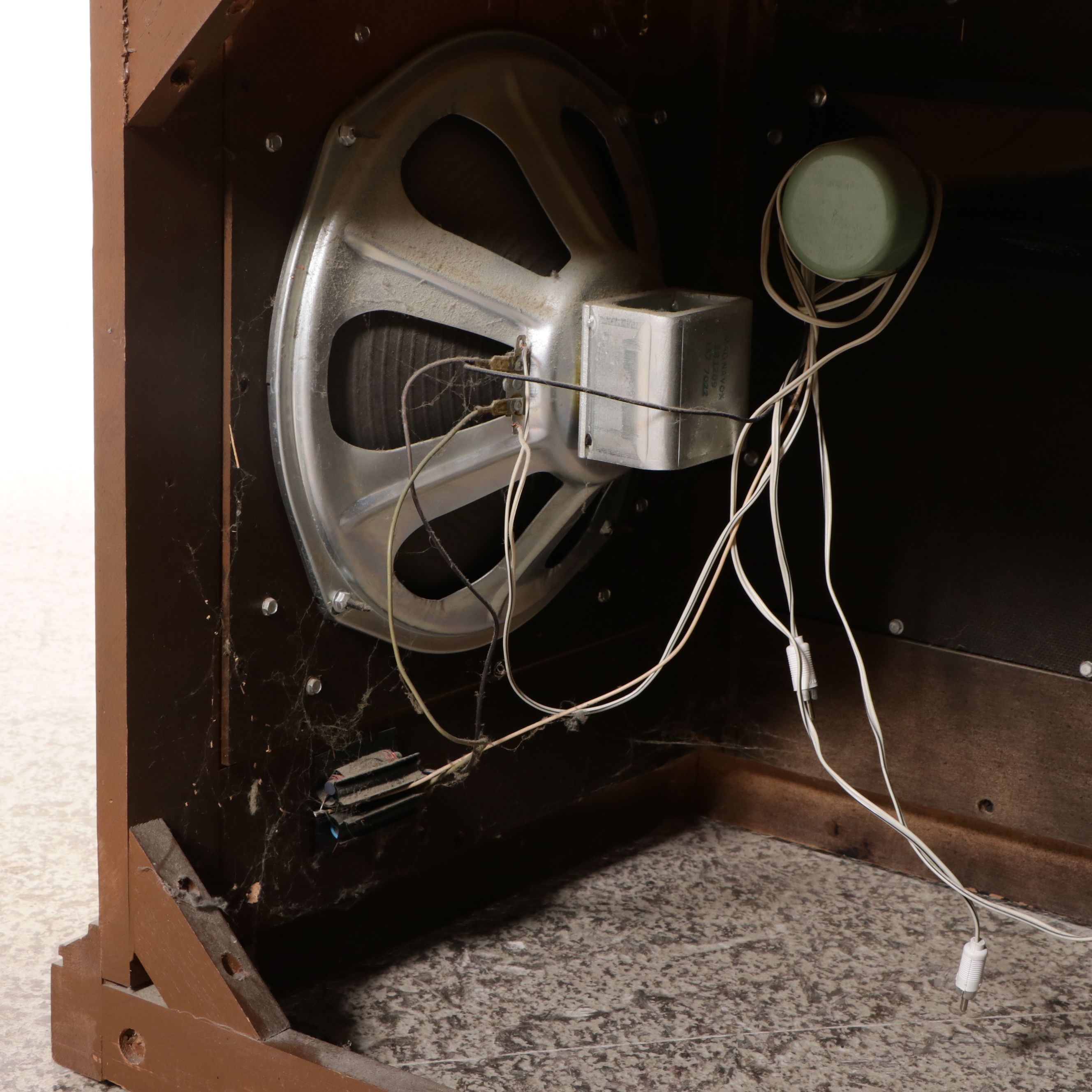 Spanish Style Lattice Front Stereo Cabinet, Mid to Late 20th Century