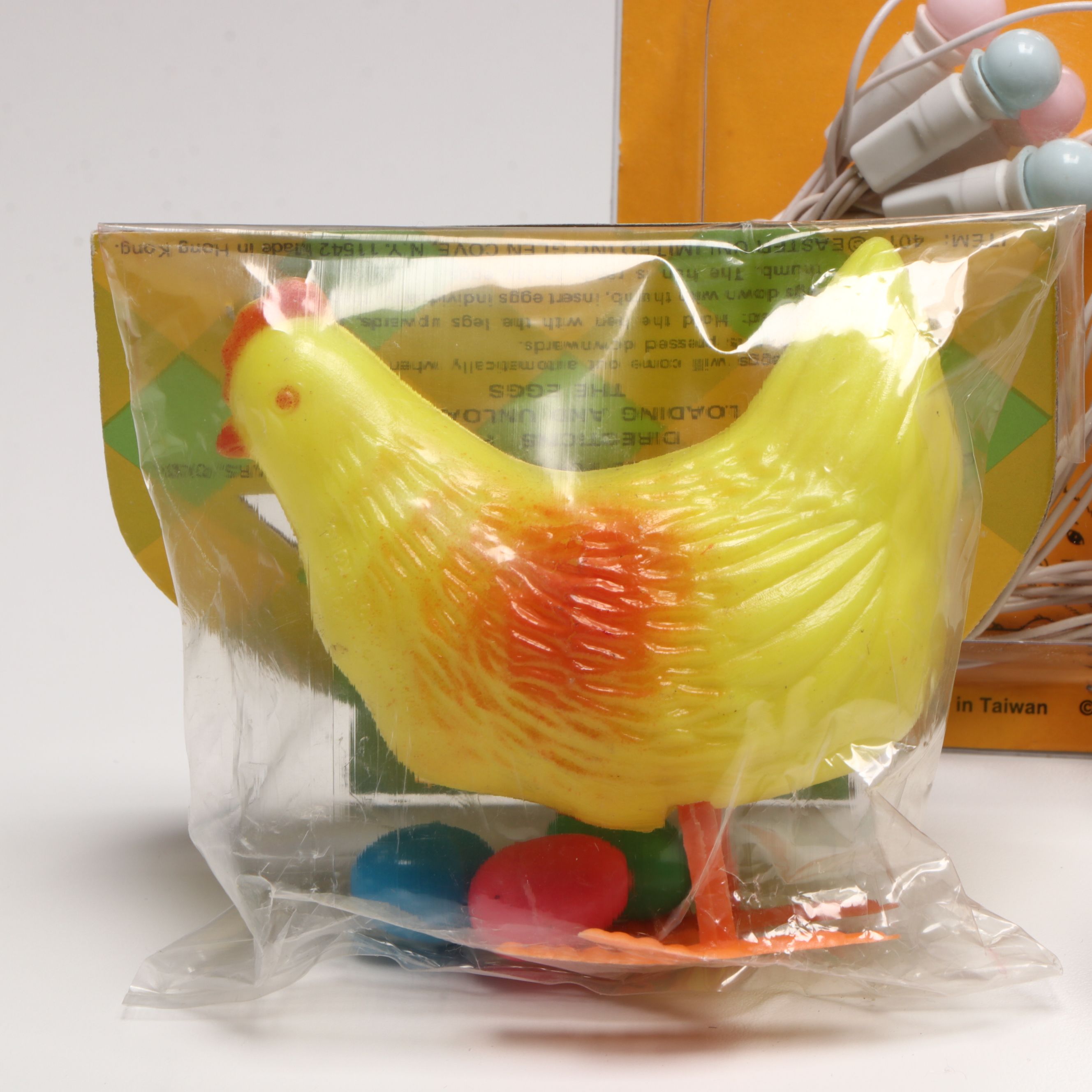 Easter Mini Globe Lights with Papier-Mâché Candy Baskets and Other Decor