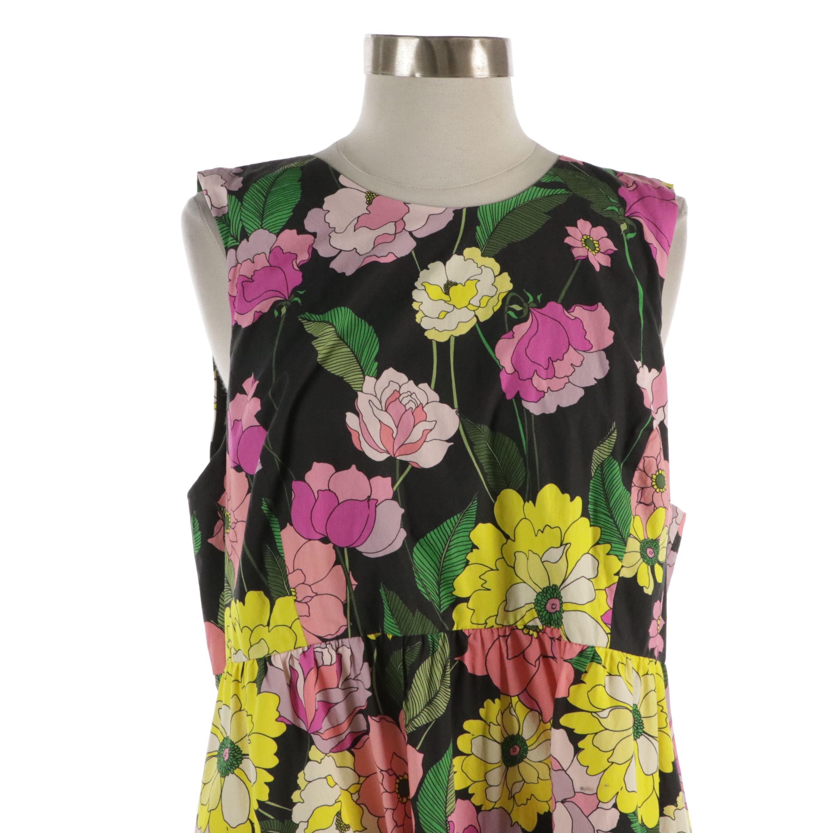 Sundance Green Linen Long Blazer and Johnny Was Floral Printed Maxi Dress