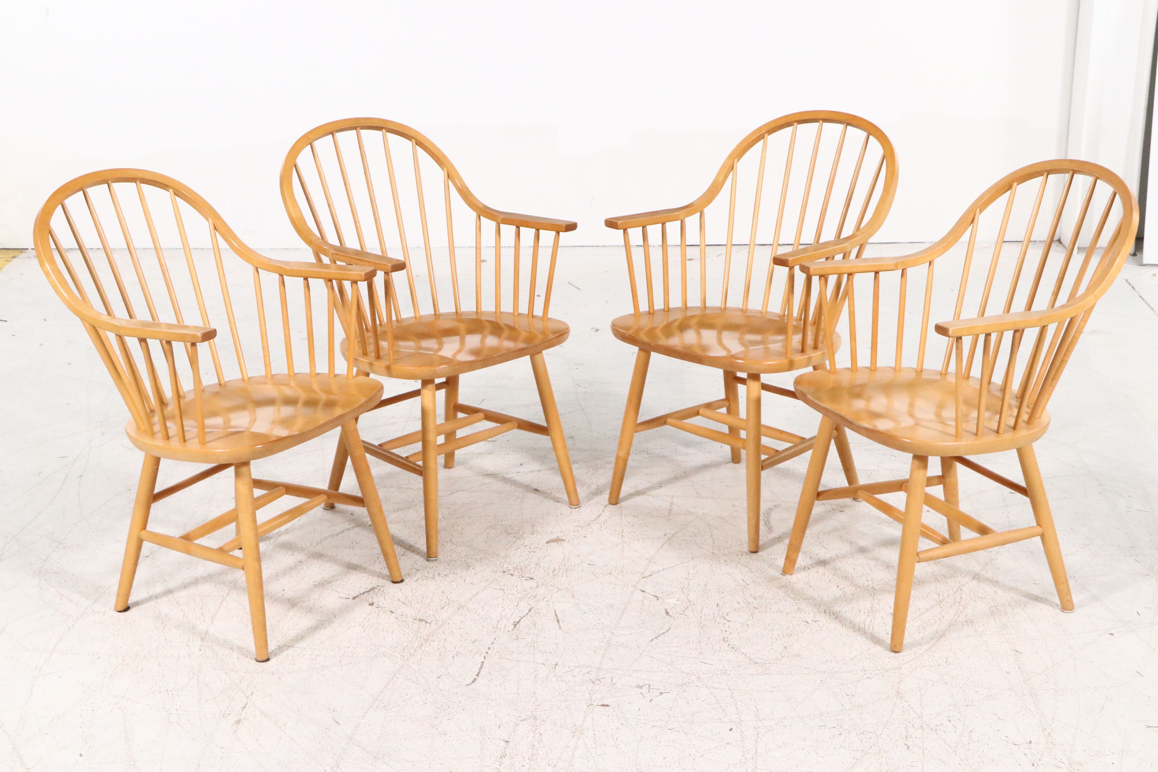 Five Piece Dining Set with John Boos & Company Windsor Style Chairs