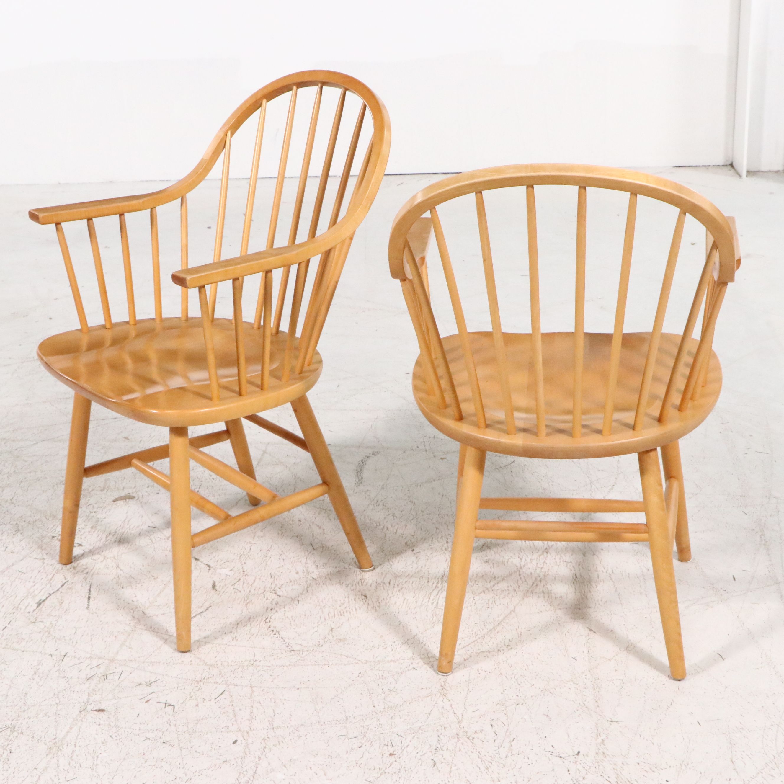 Five Piece Dining Set with John Boos & Company Windsor Style Chairs