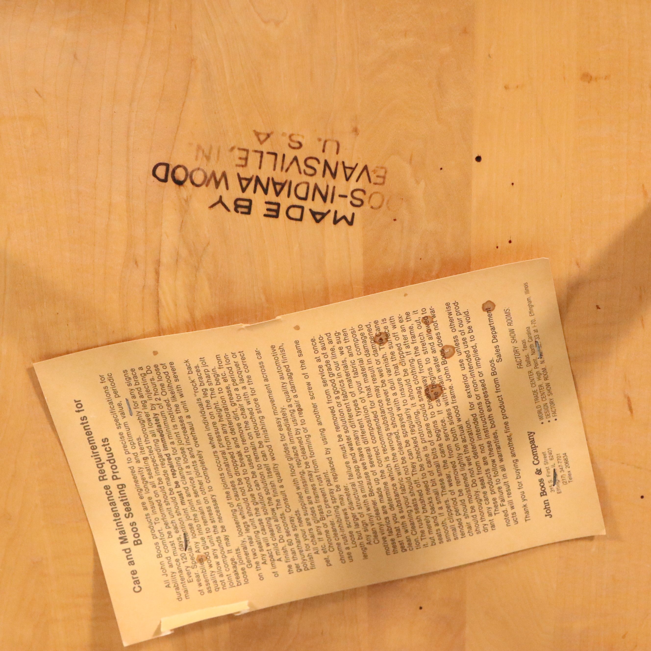 Five Piece Dining Set with John Boos & Company Windsor Style Chairs