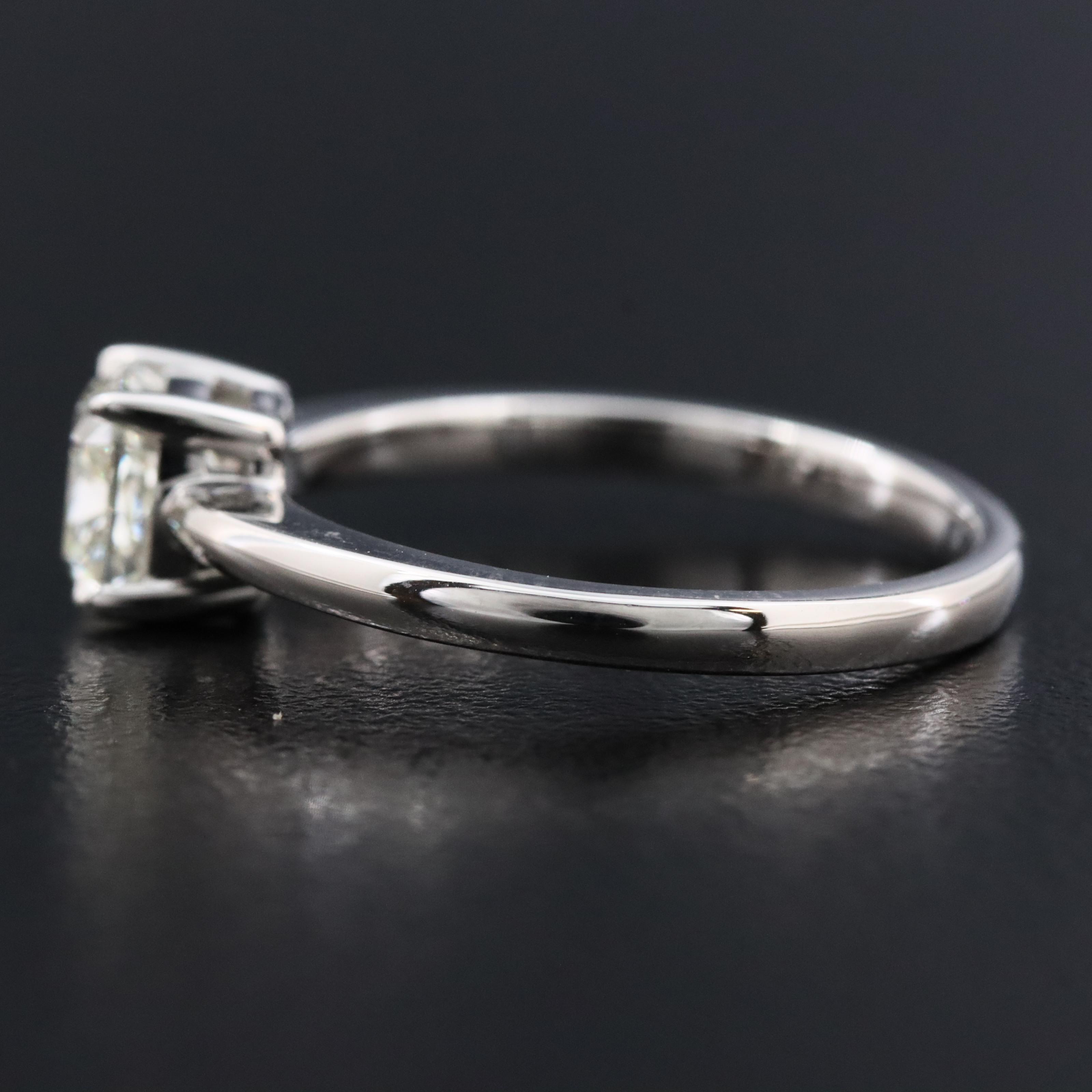 Platinum 1.00 CT Diamond Solitaire Ring with GIA Report