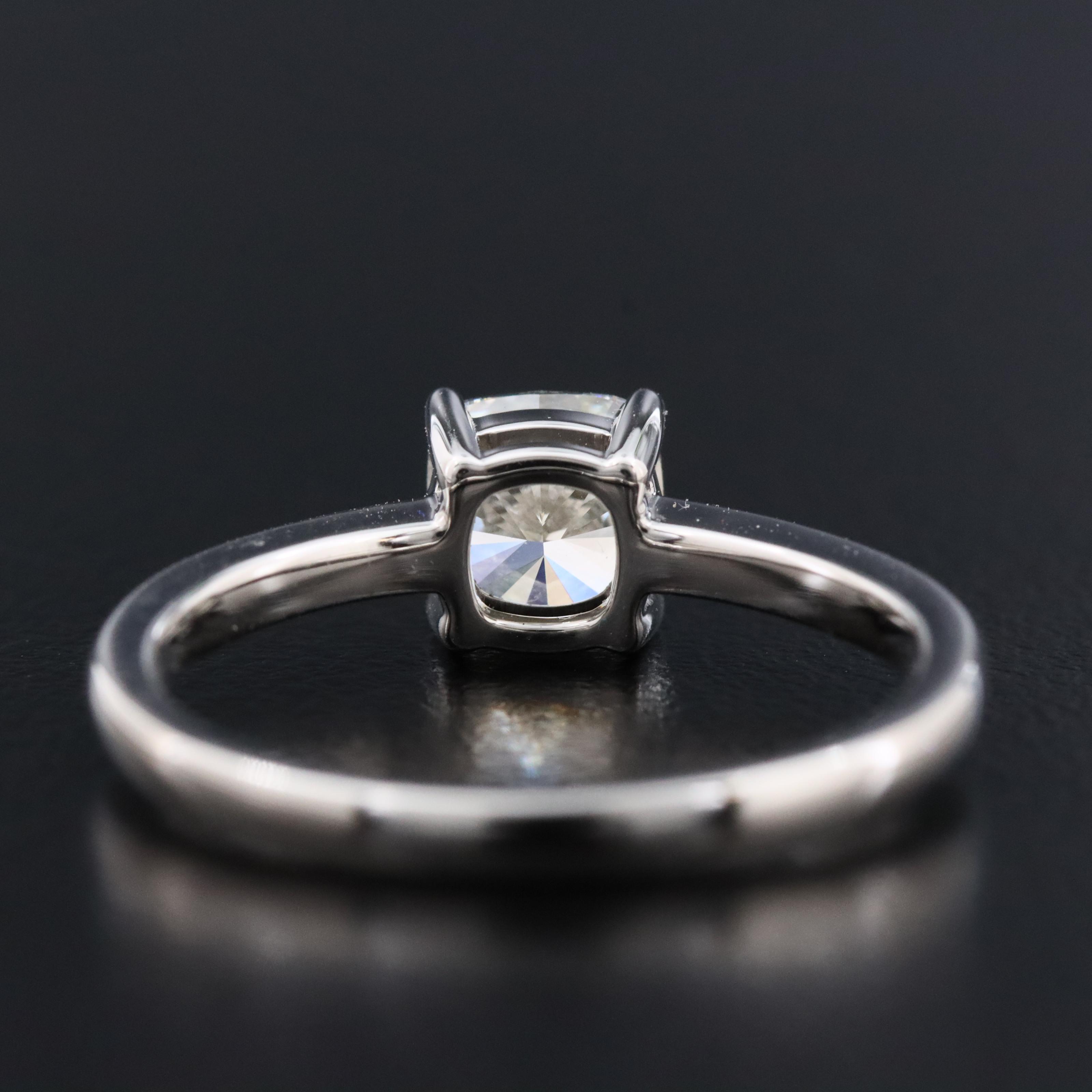 Platinum 1.00 CT Diamond Solitaire Ring with GIA Report