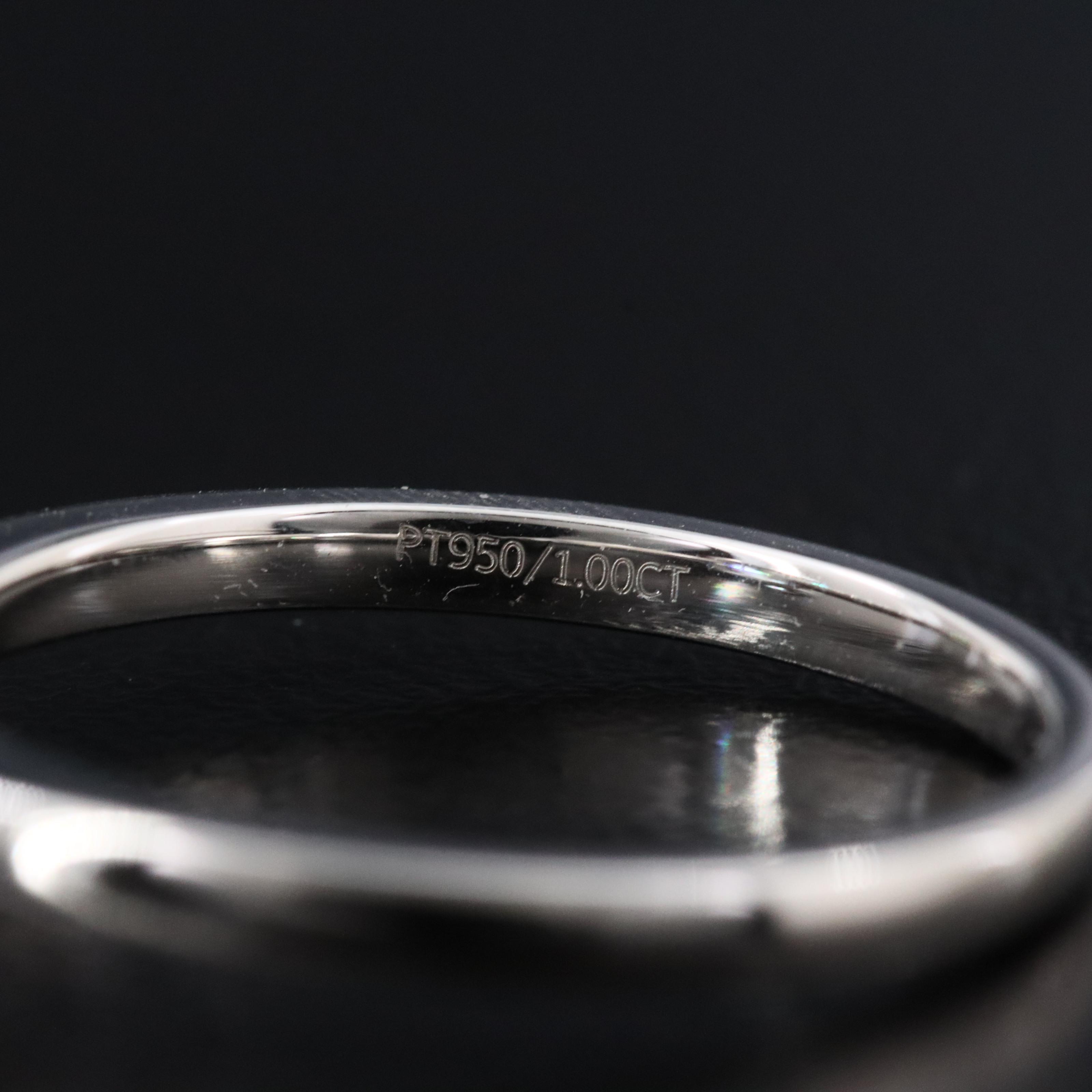 Platinum 1.00 CT Diamond Solitaire Ring with GIA Report