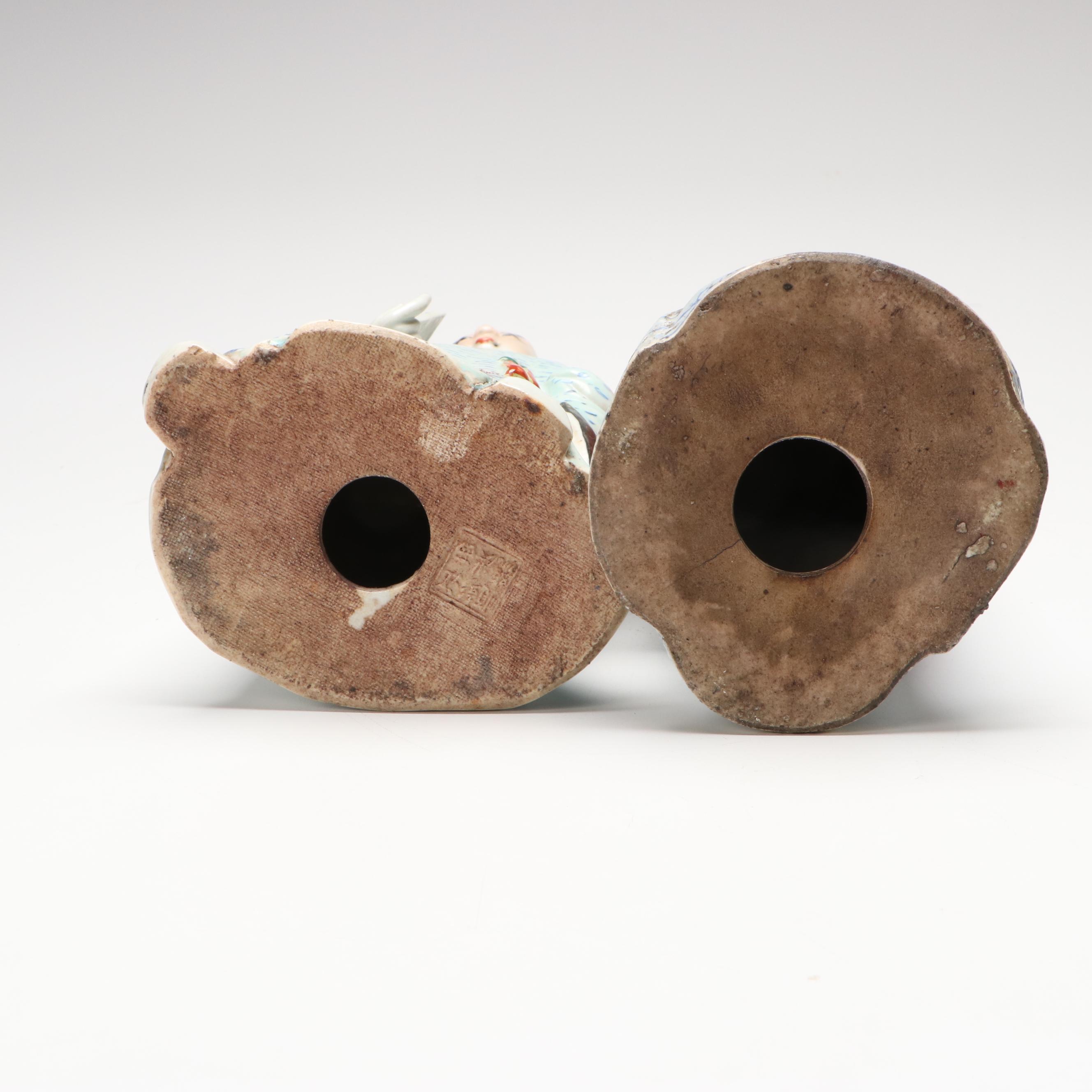 Chinese Republic Period Porcelain Court Figures