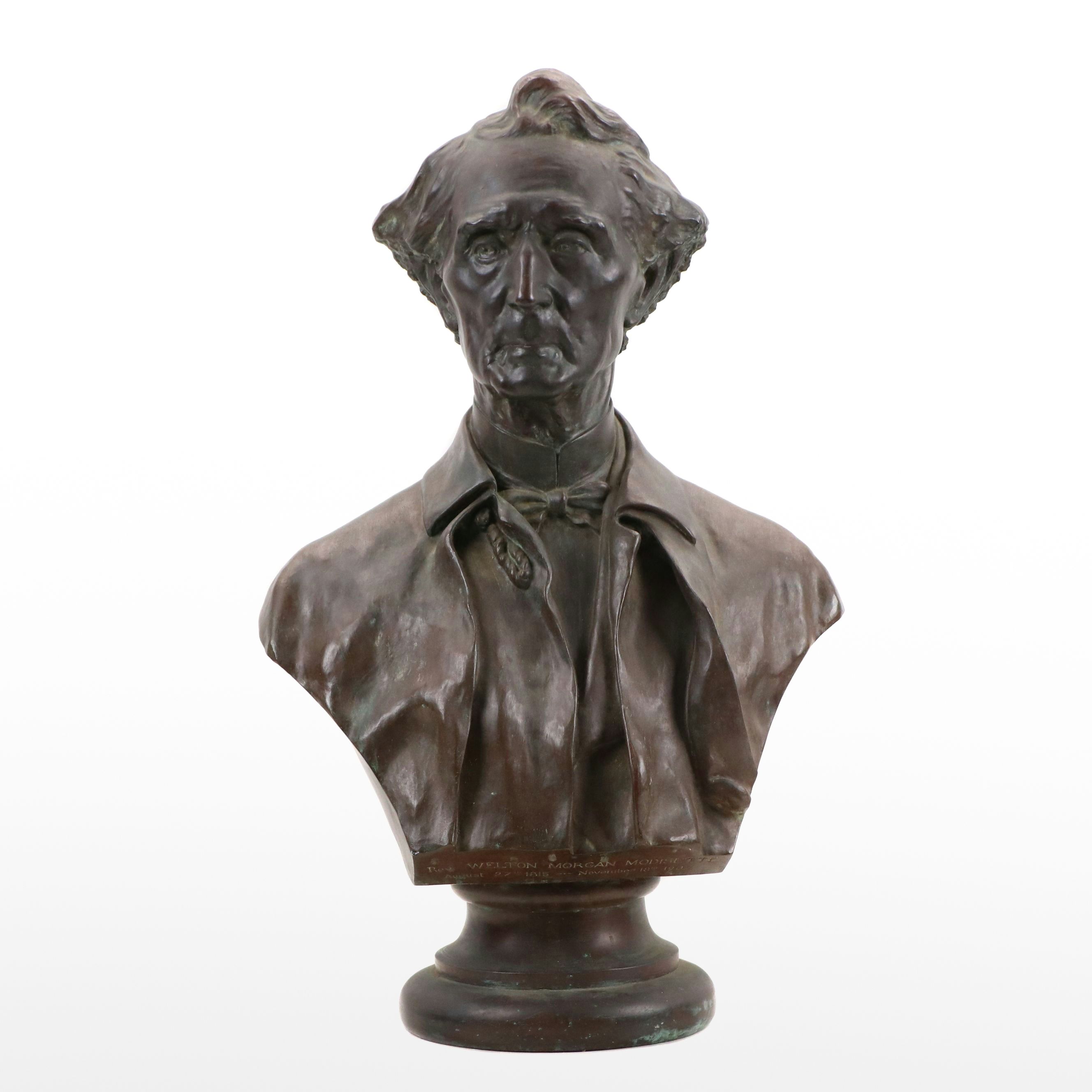Charles A. Grafley, Bronze Bust of Rev. Welton Morgan Modisette, 19th C.