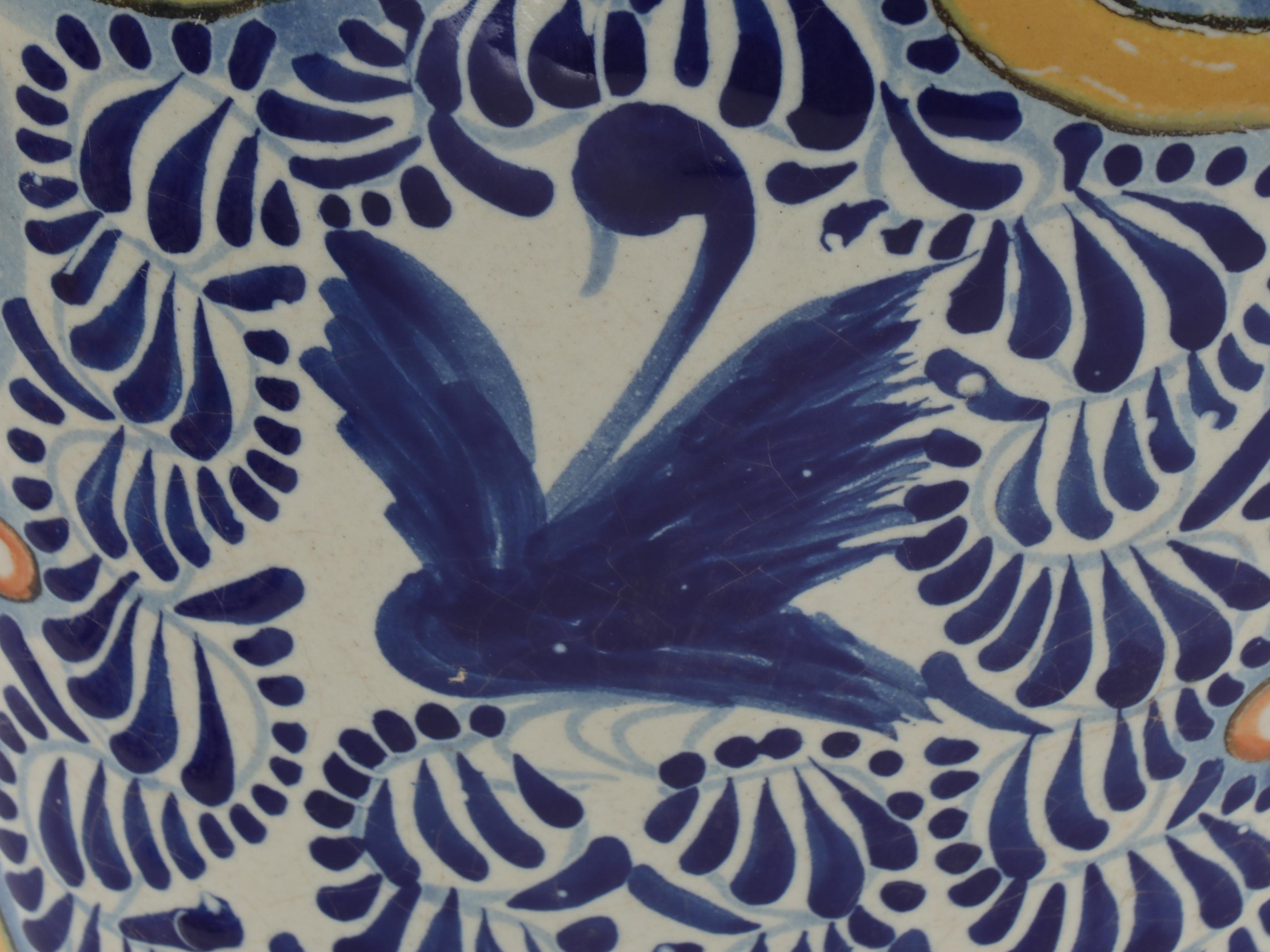 Pair of Mexican Talavera Tibores