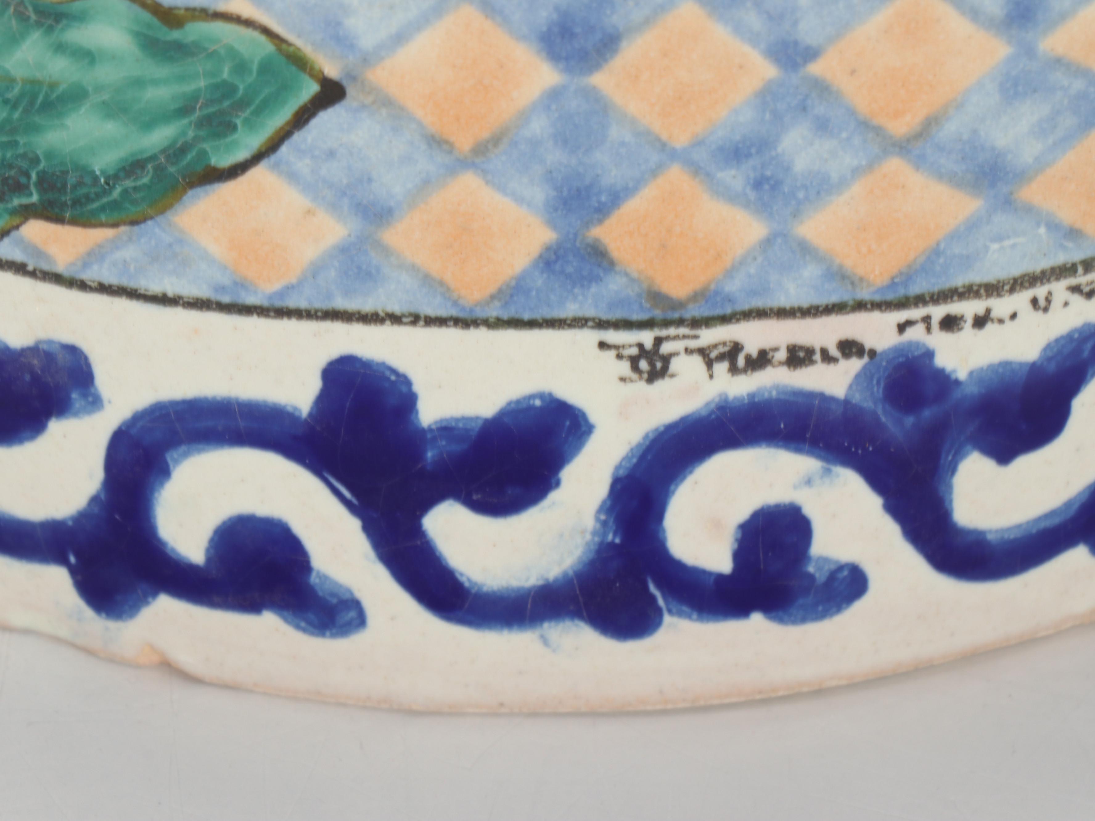 Pair of Mexican Talavera Tibores