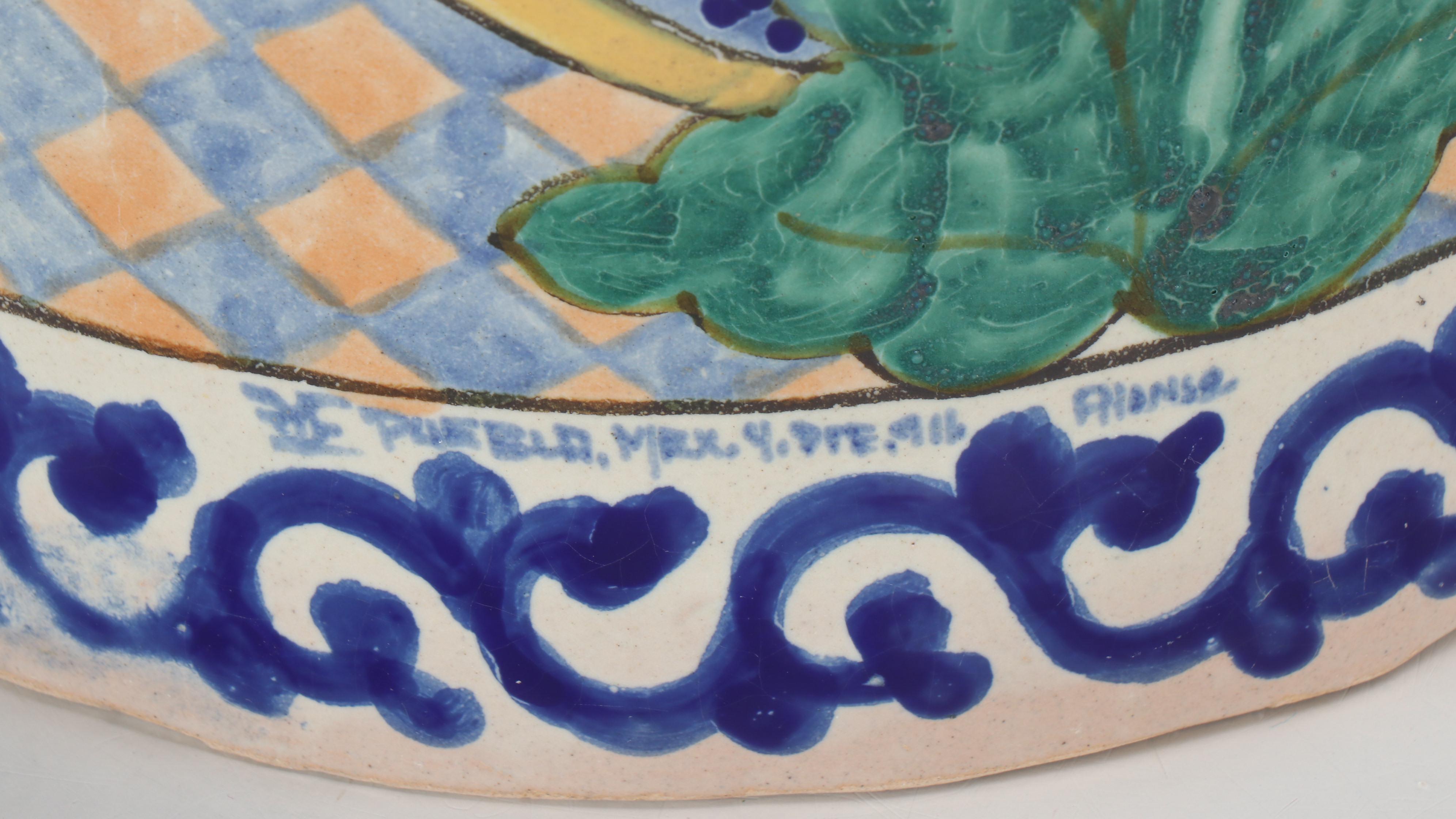 Pair of Mexican Talavera Tibores