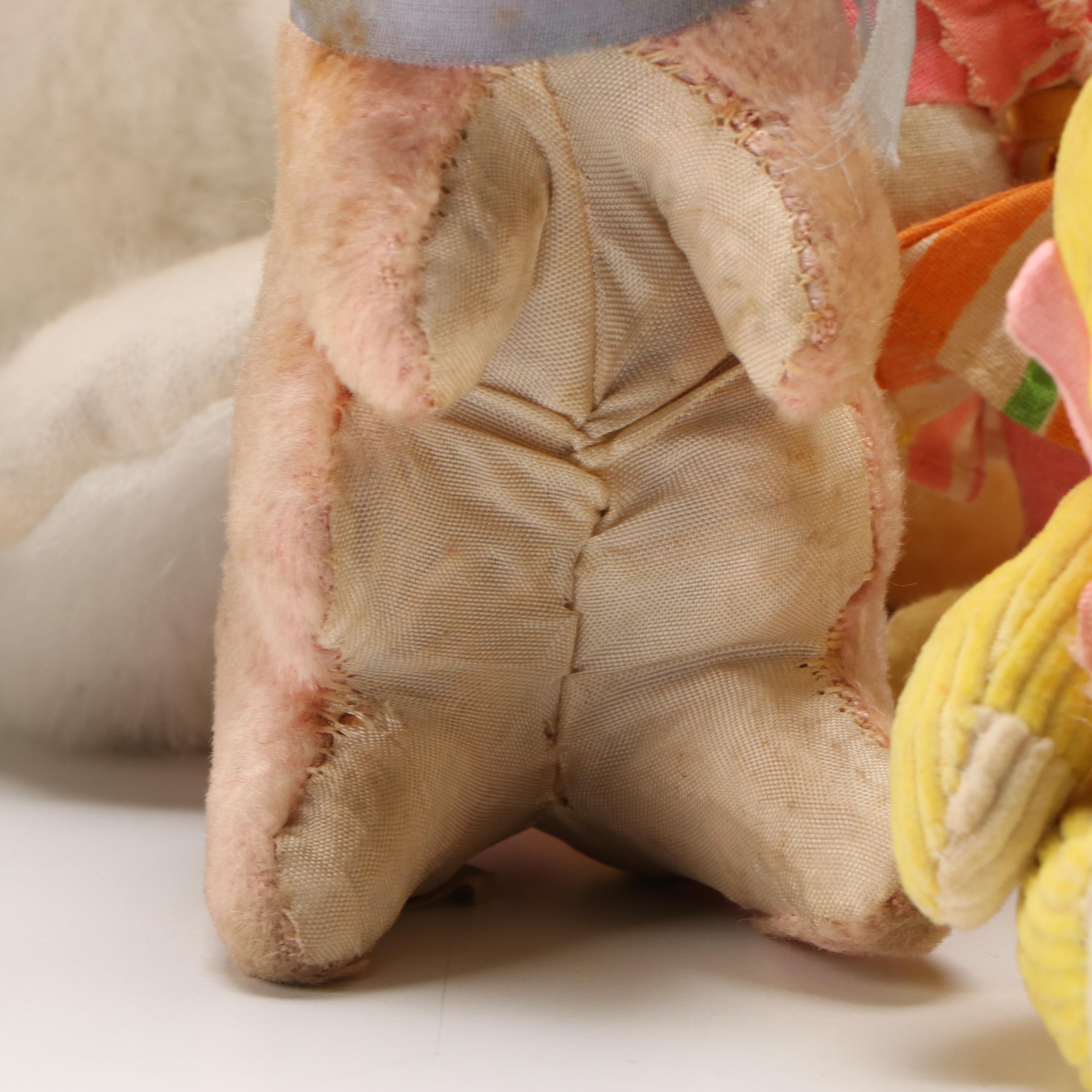 Vintage Stuffed Toy Bunnies and Lambs