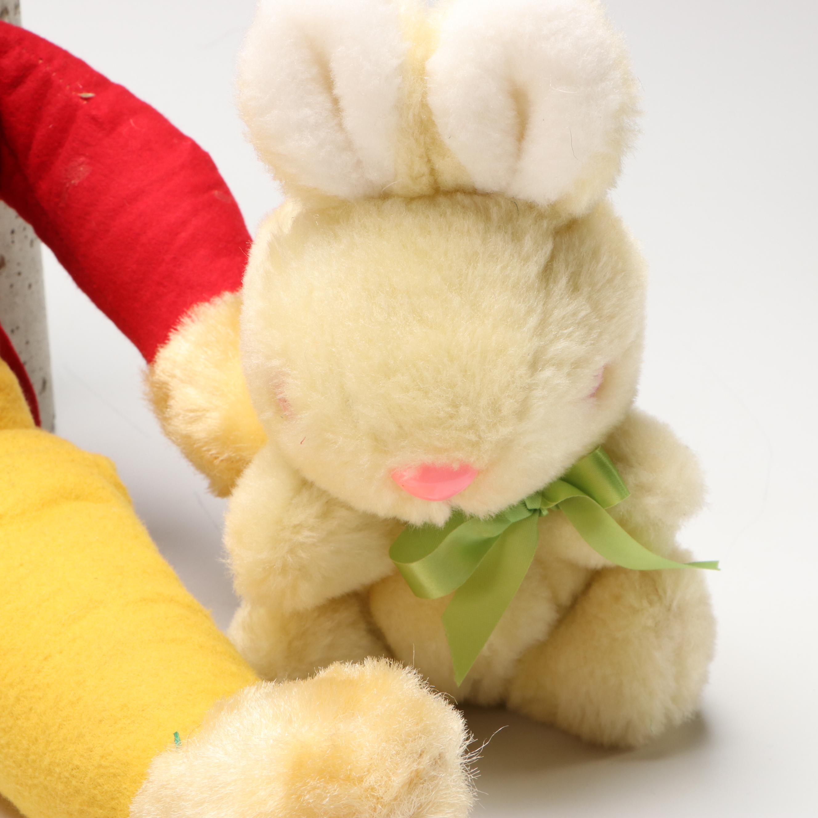 Vintage Stuffed Toy Bunnies and Lambs