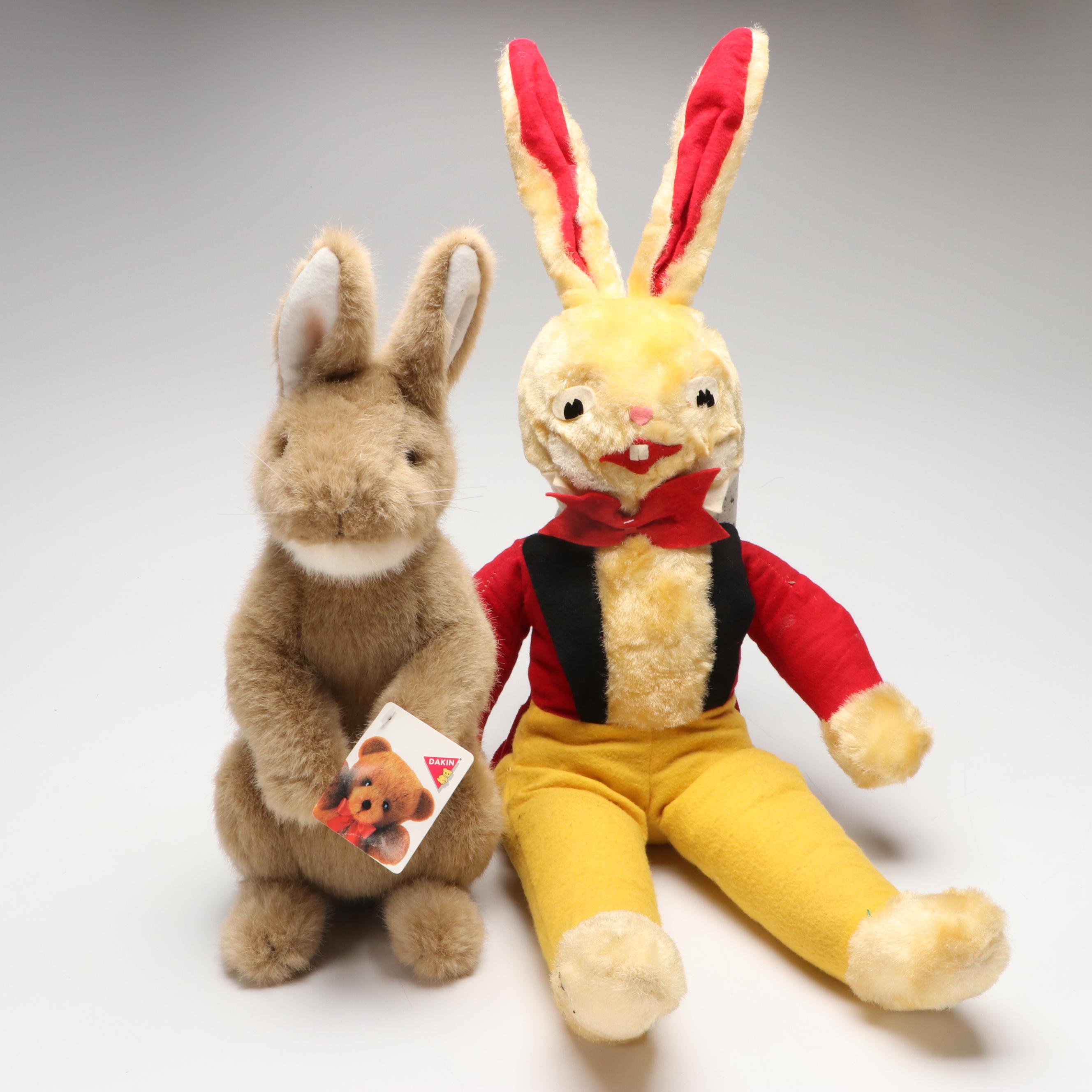 Vintage Stuffed Toy Bunnies and Lambs