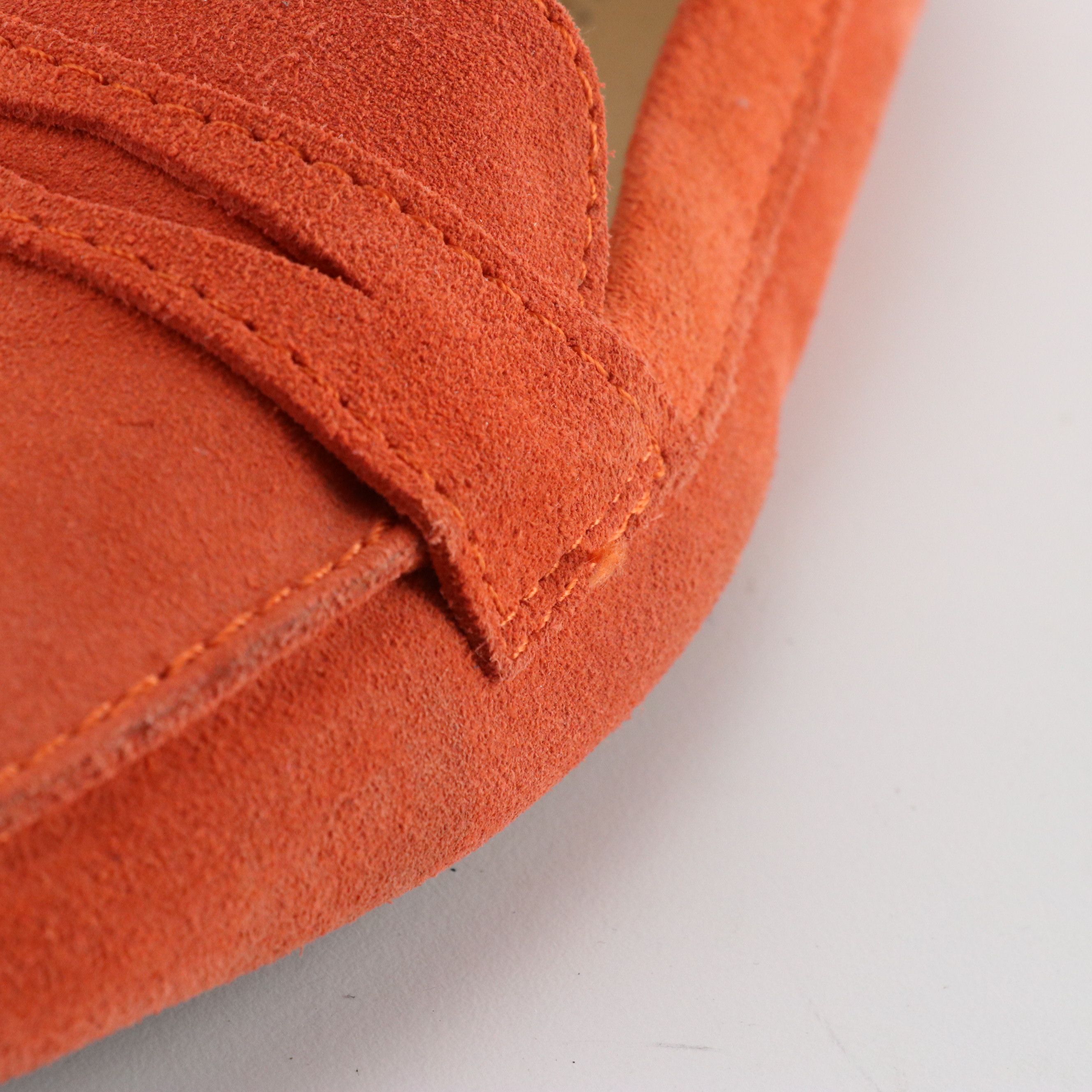 Talbots Flats/Driving Shoes in Orange Suede and Zebra-Stripe Leather