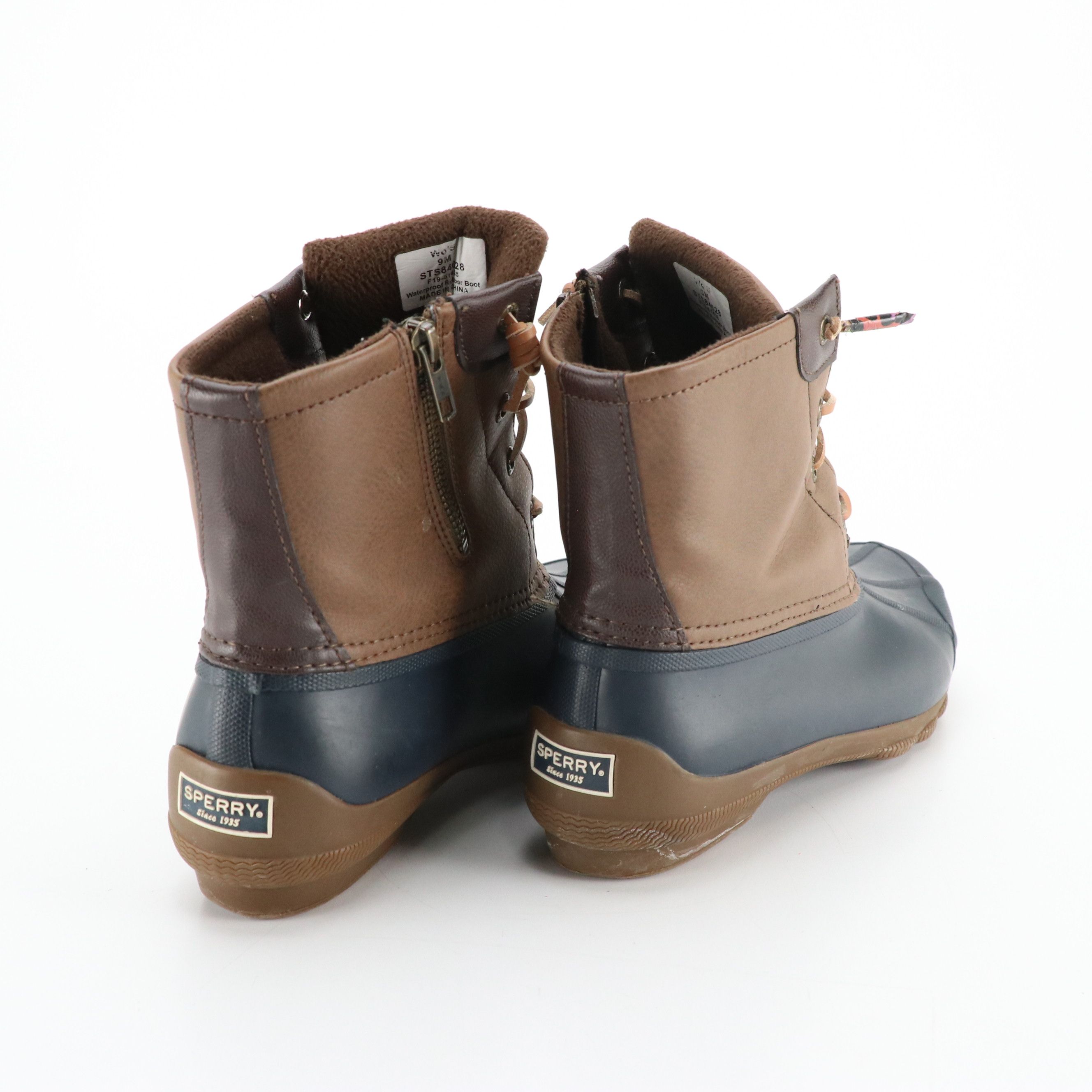 Sperry Syren Gulf Duck Boot in Navy/Brown