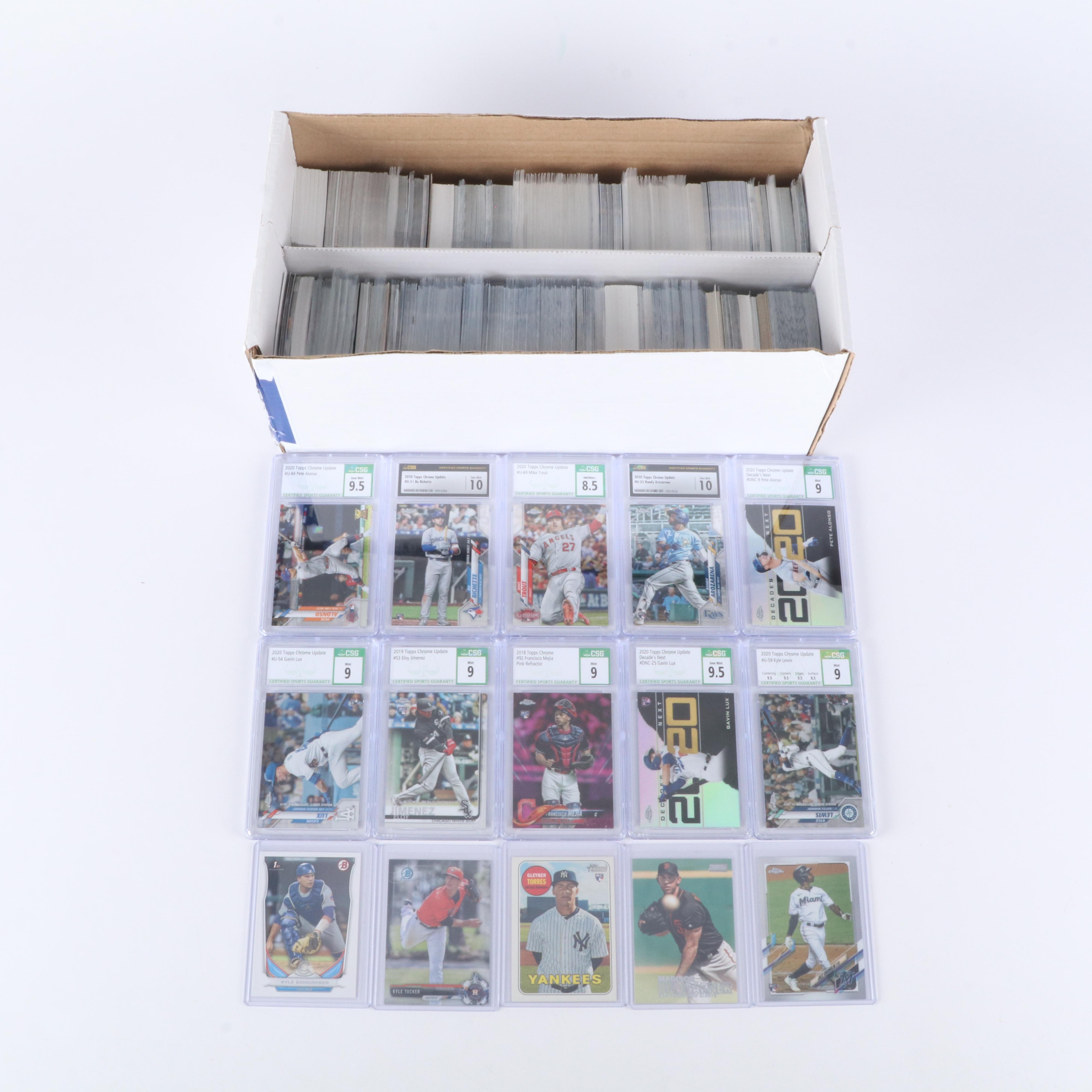 1,000+ Baseball Cards Featuring Graded Trout, Alonso, Bichette, Arozarena