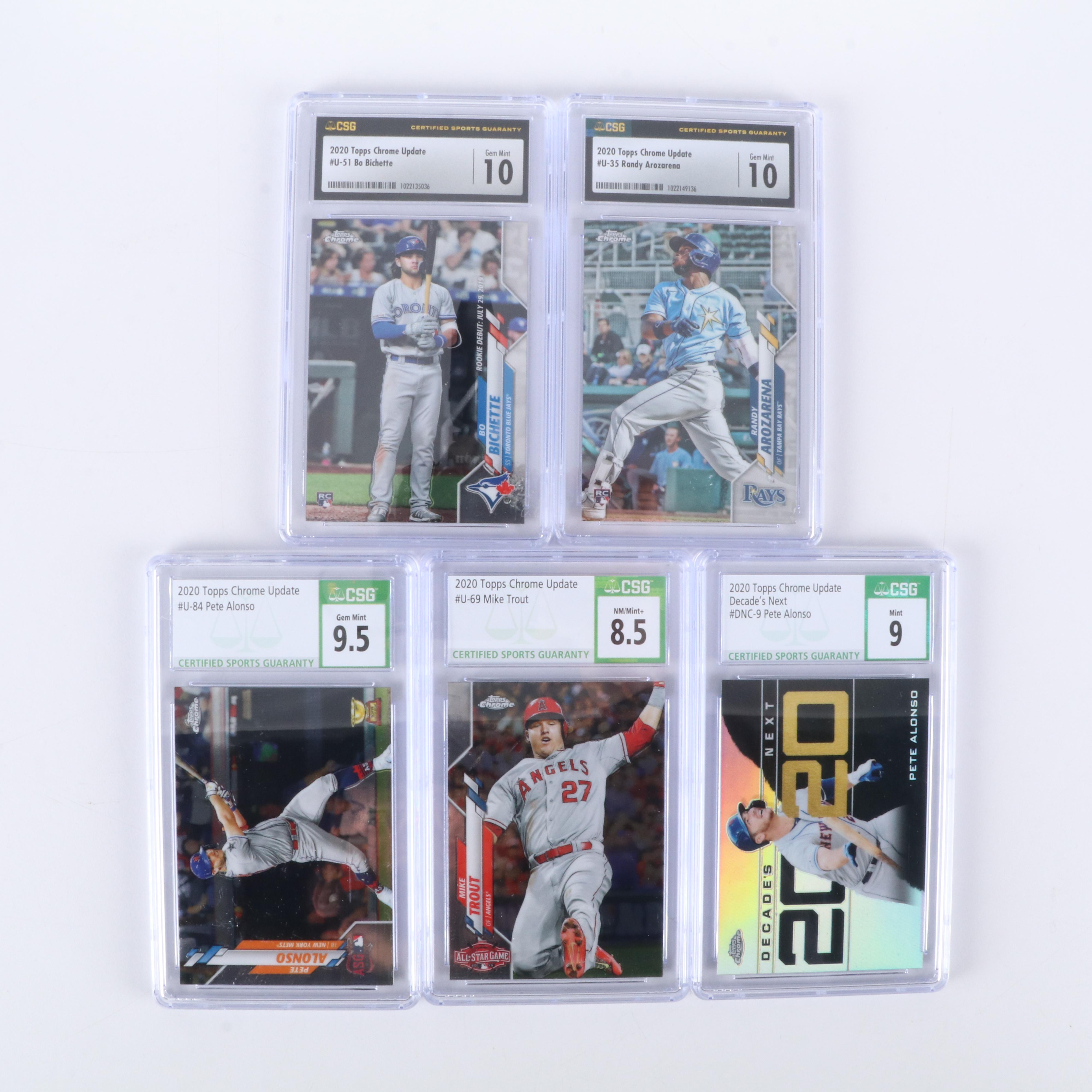 1,000+ Baseball Cards Featuring Graded Trout, Alonso, Bichette, Arozarena