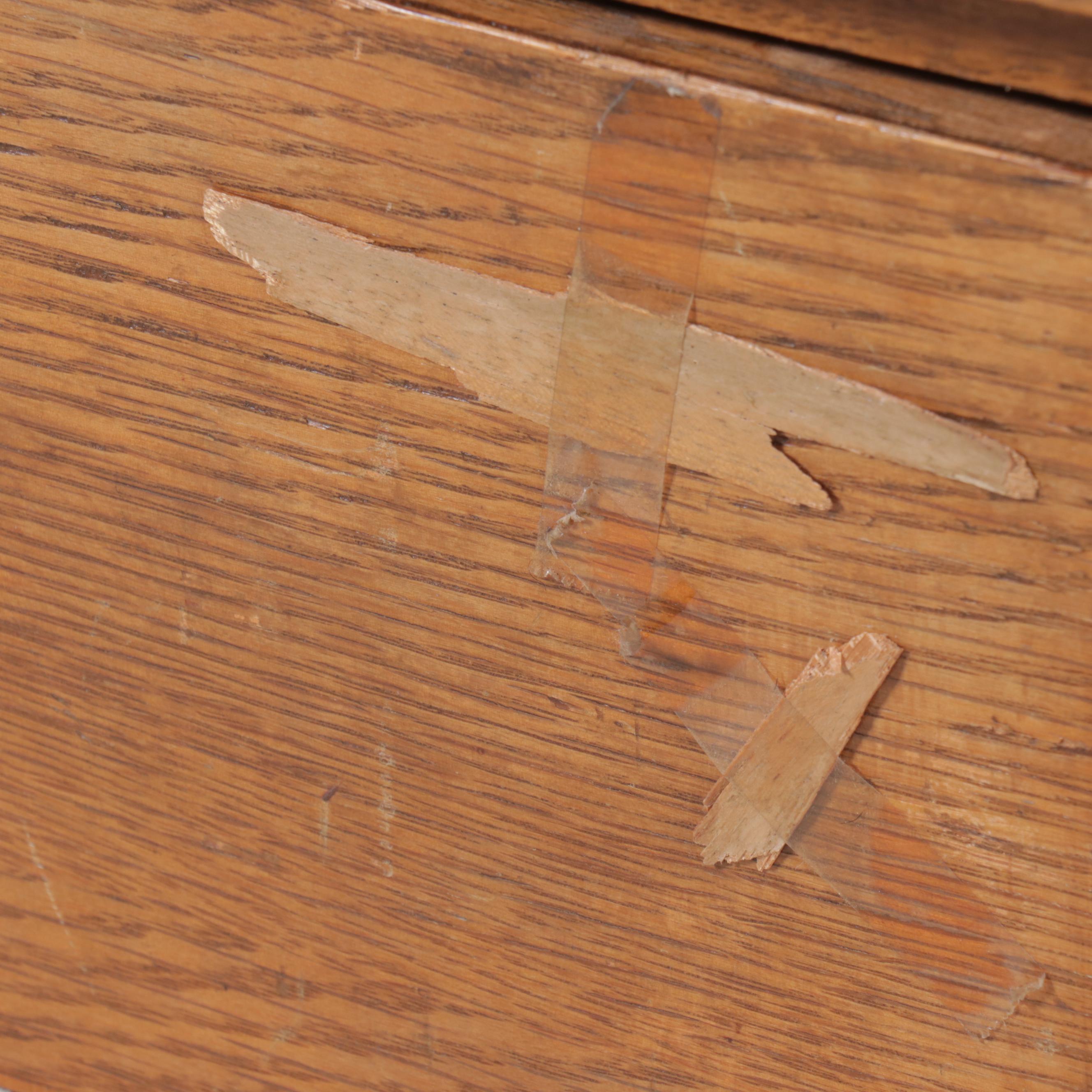 Oak Kneehole Desk, Early 20th Century