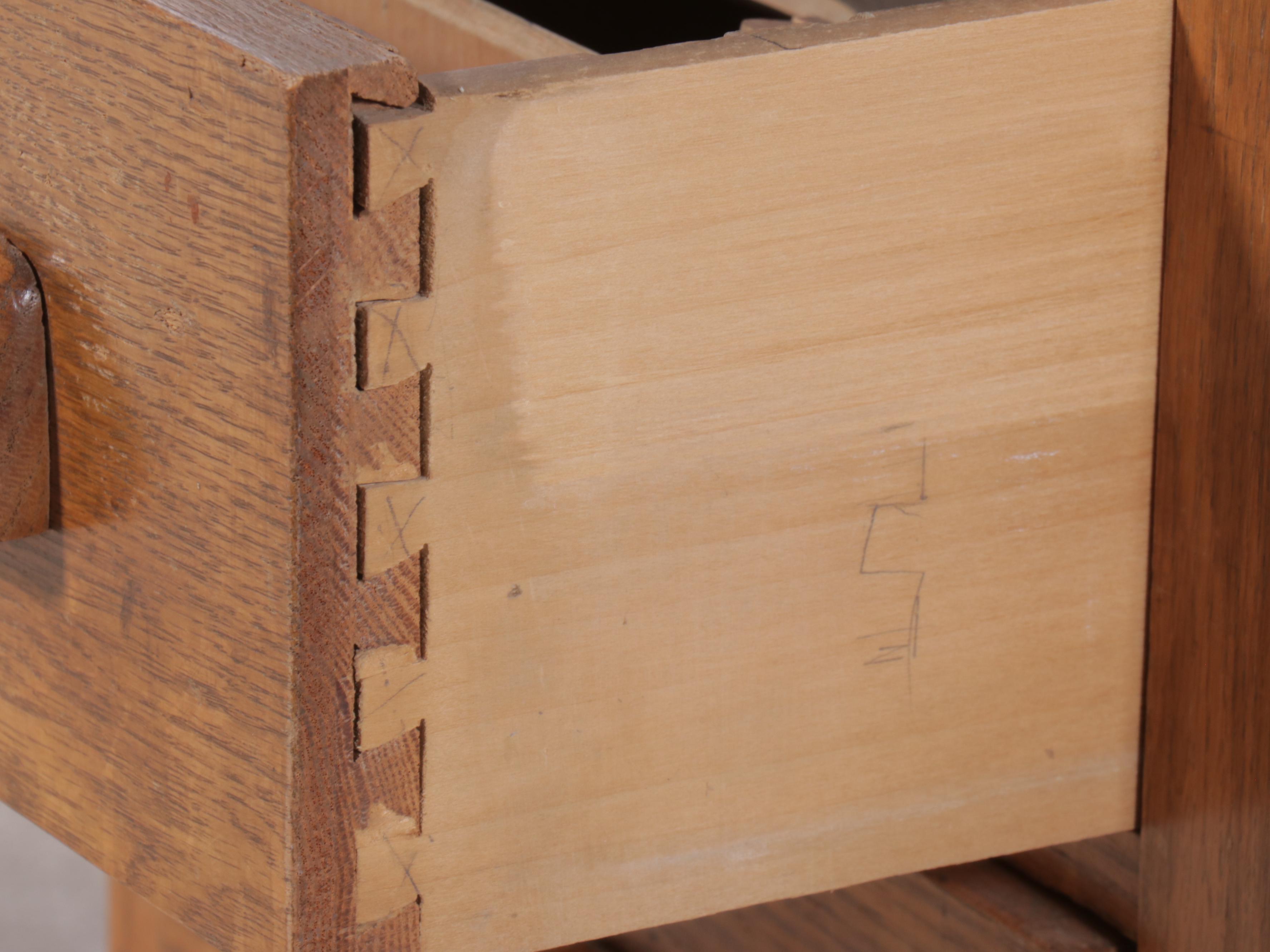 Oak Kneehole Desk, Early 20th Century