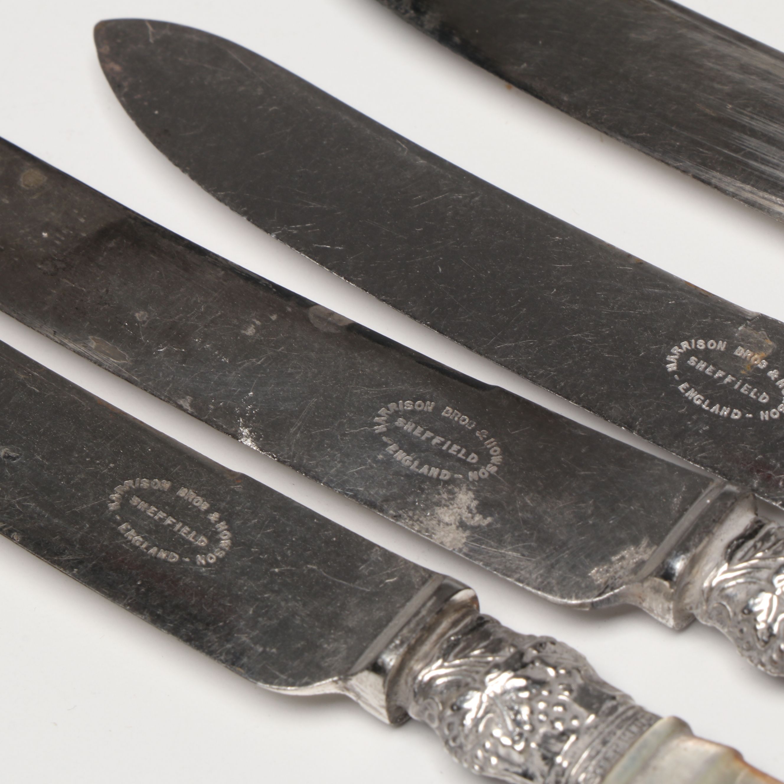 Royal Vienna Style Porcelain Box with Fruit Knives and Other Utensils