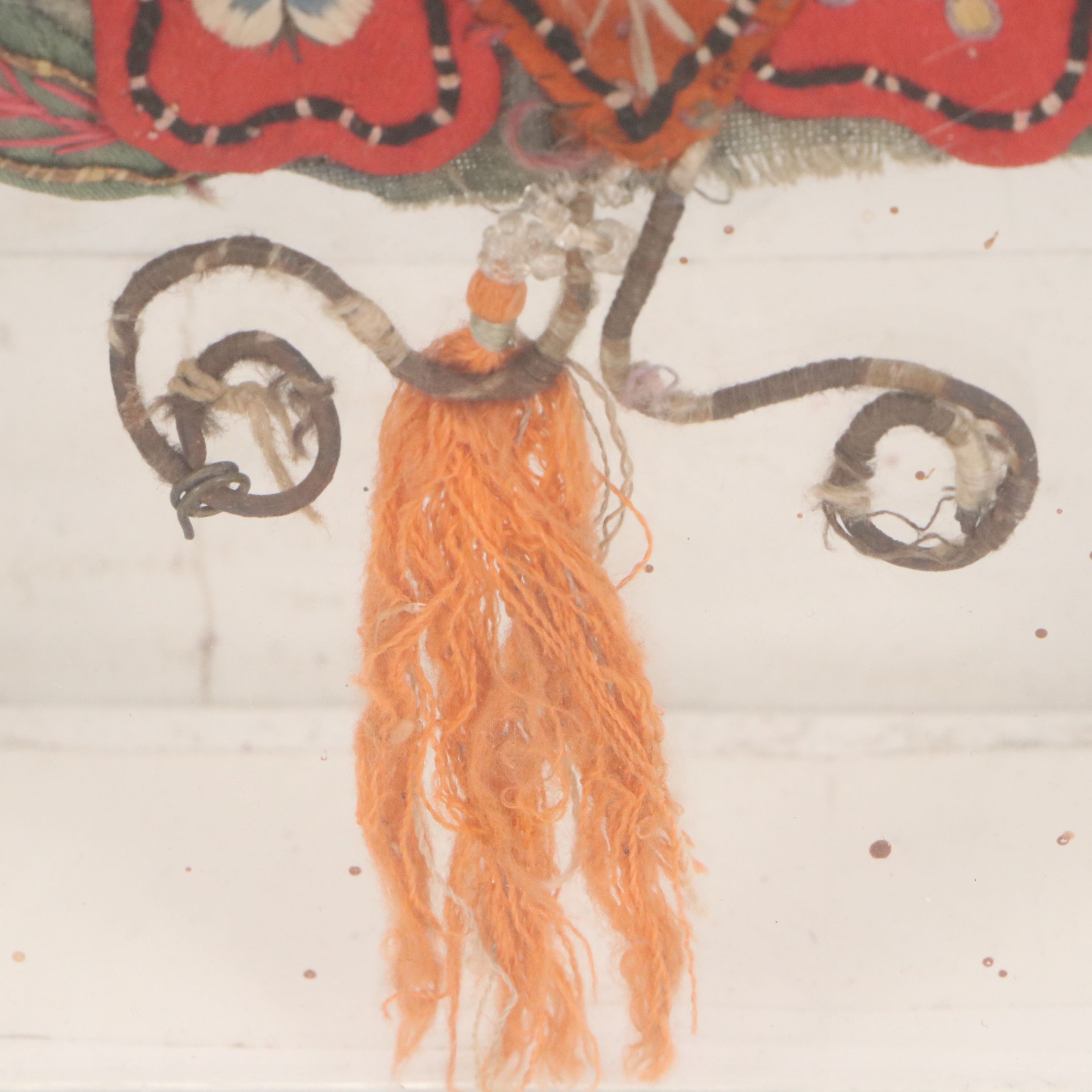 Hand-Embroidered Chinese School Ornamental Textile