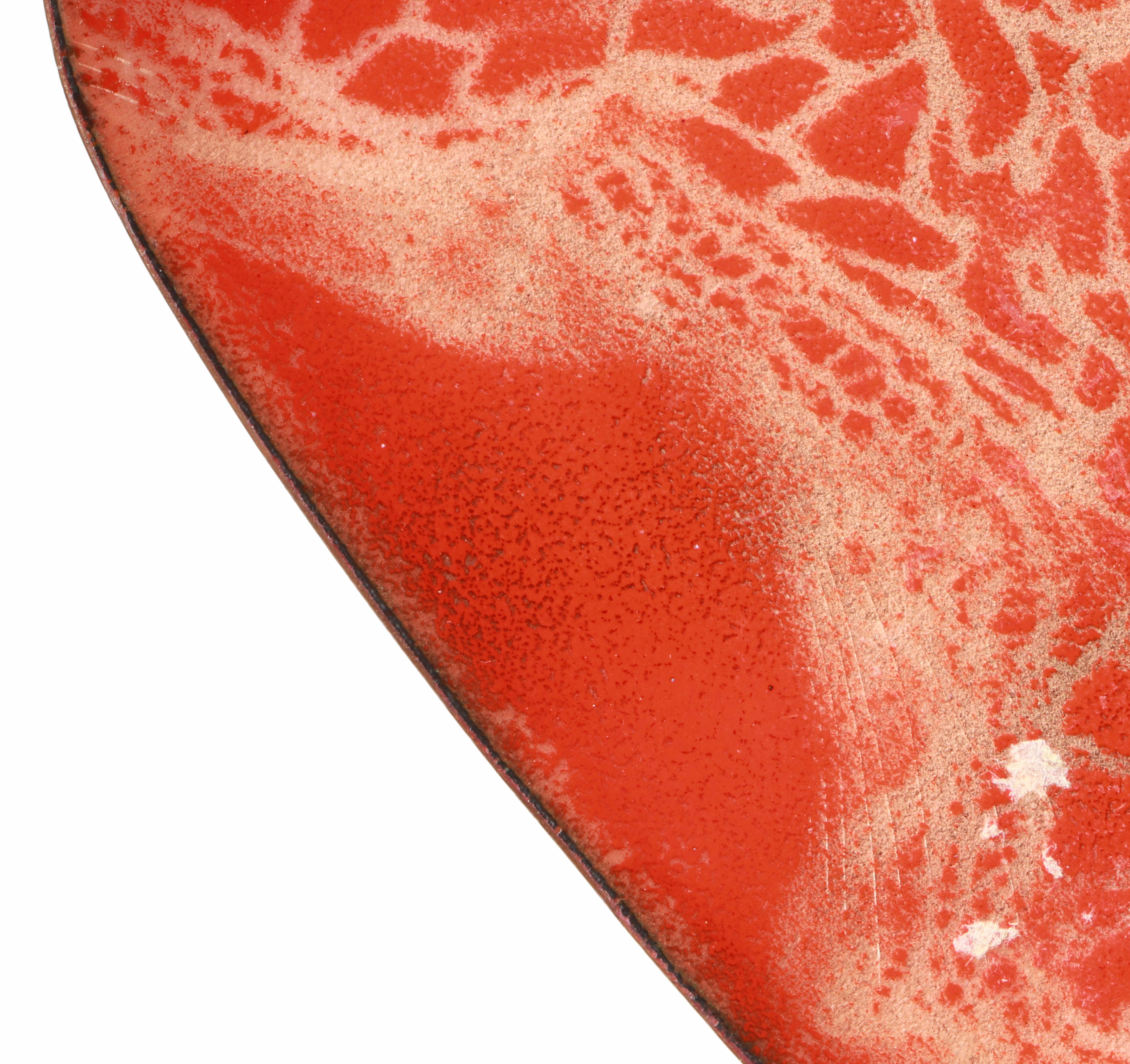 Artist Signed Enamel on Copper Plates with Other Enamel on Metal Bowl