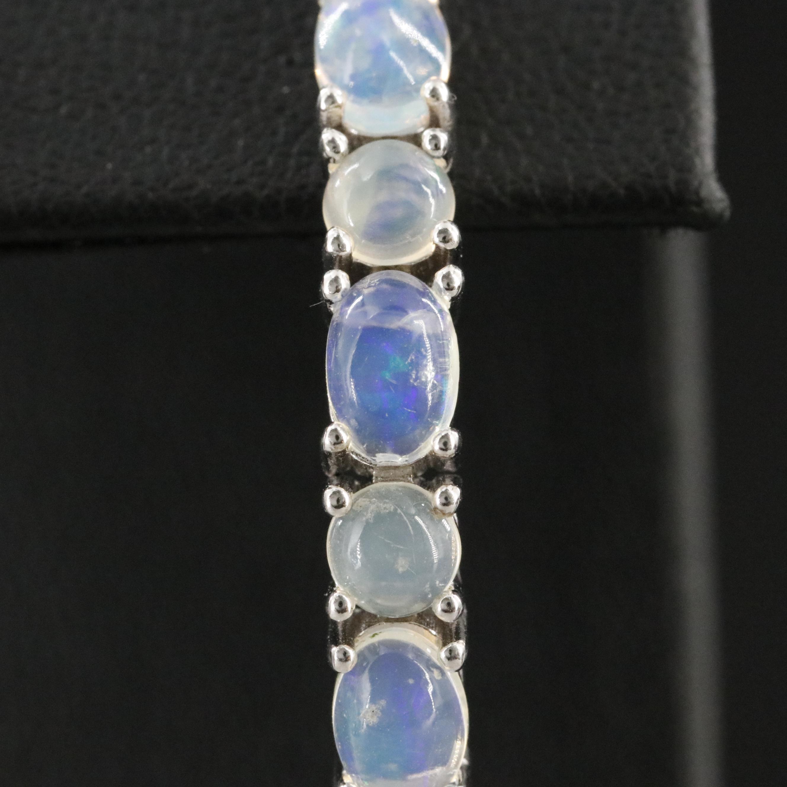 Sterling Opal Drop Earrings