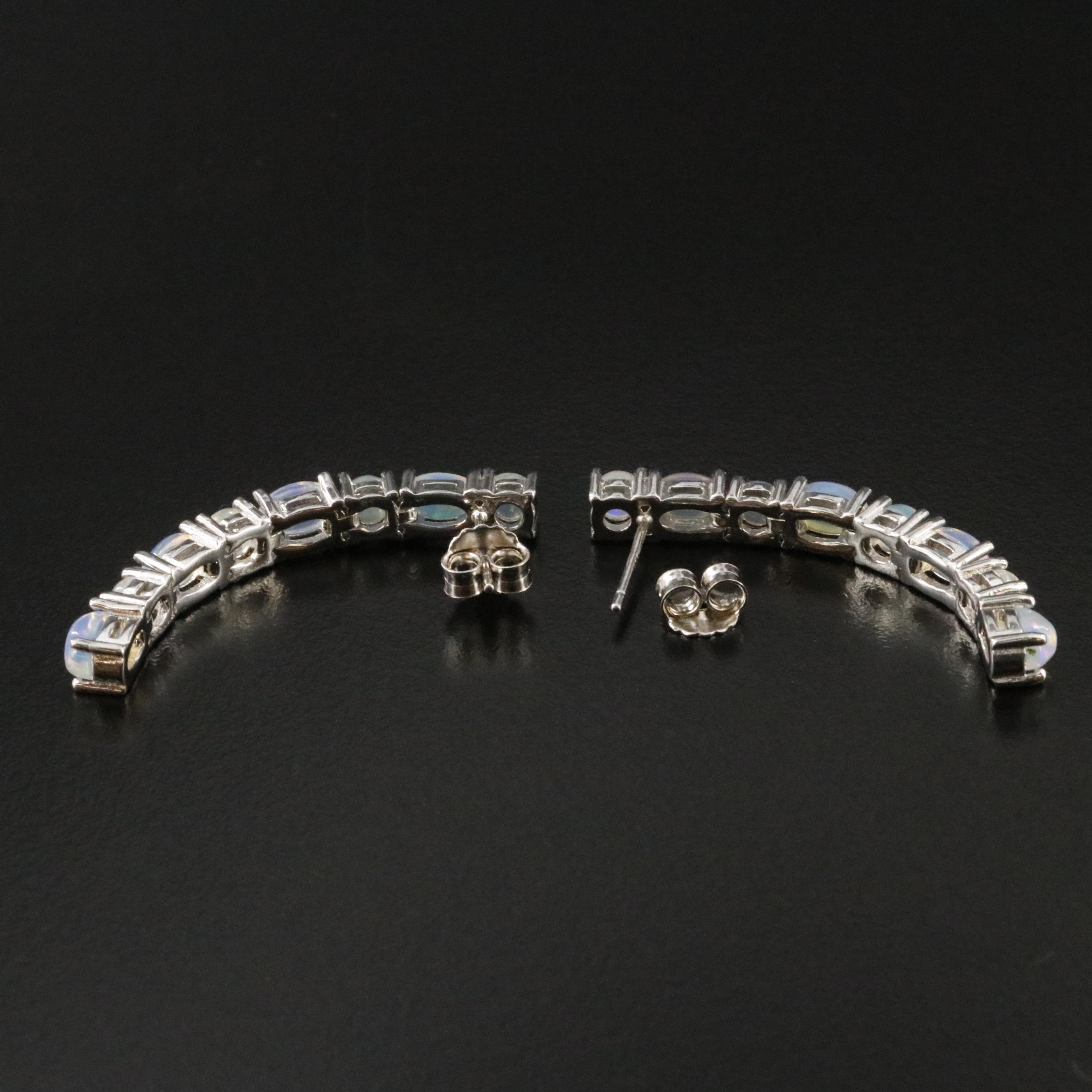 Sterling Opal Drop Earrings