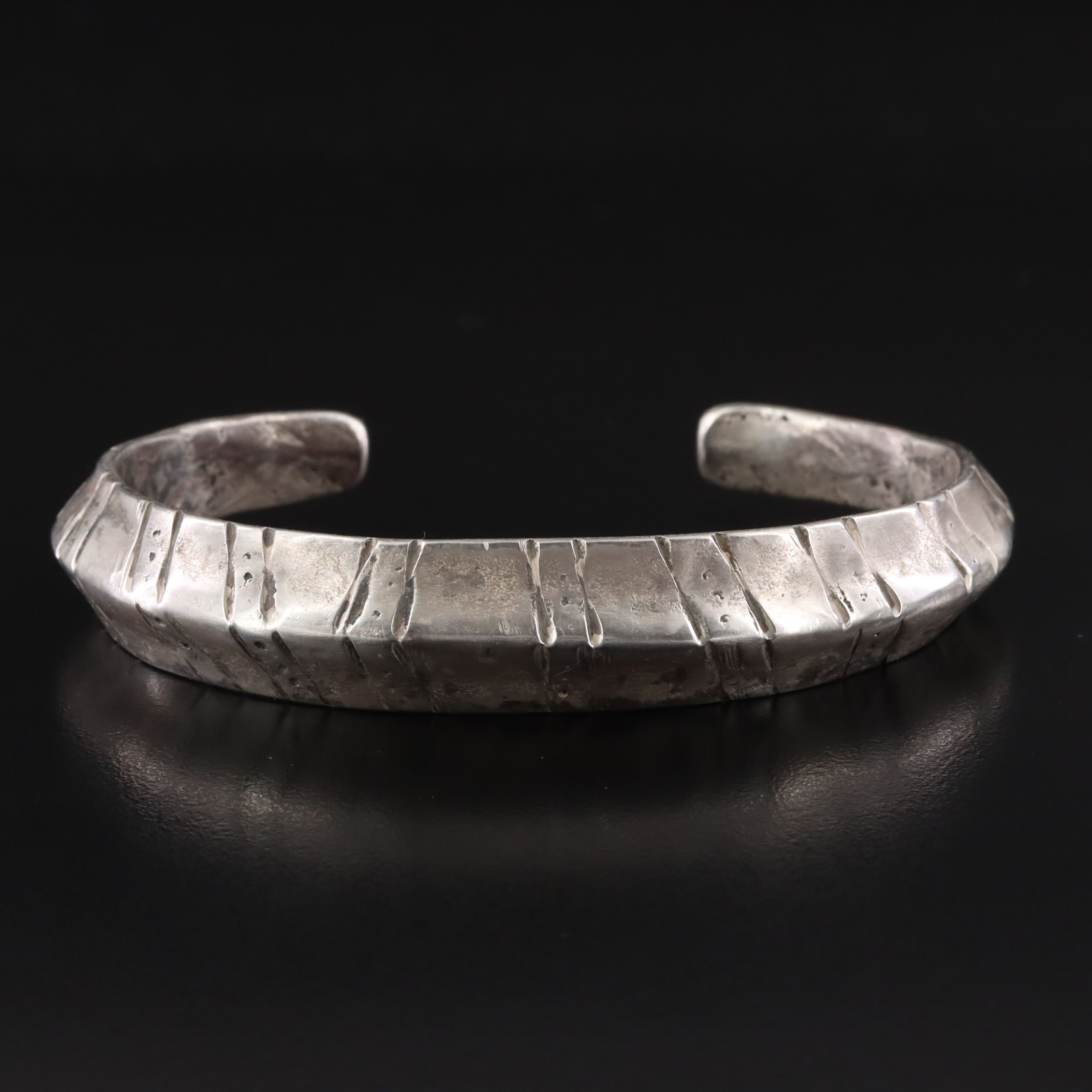 Southwestern Sterling Tapered Cuff Bracelet