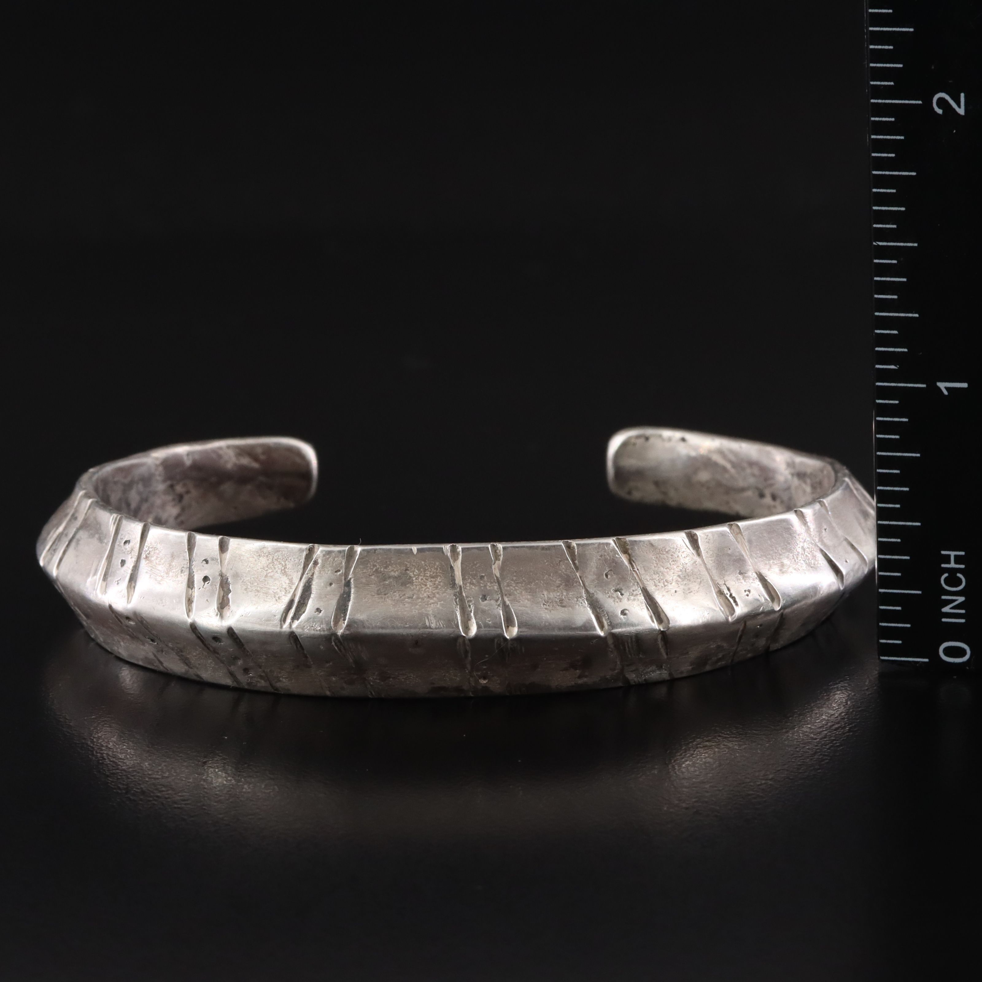 Southwestern Sterling Tapered Cuff Bracelet