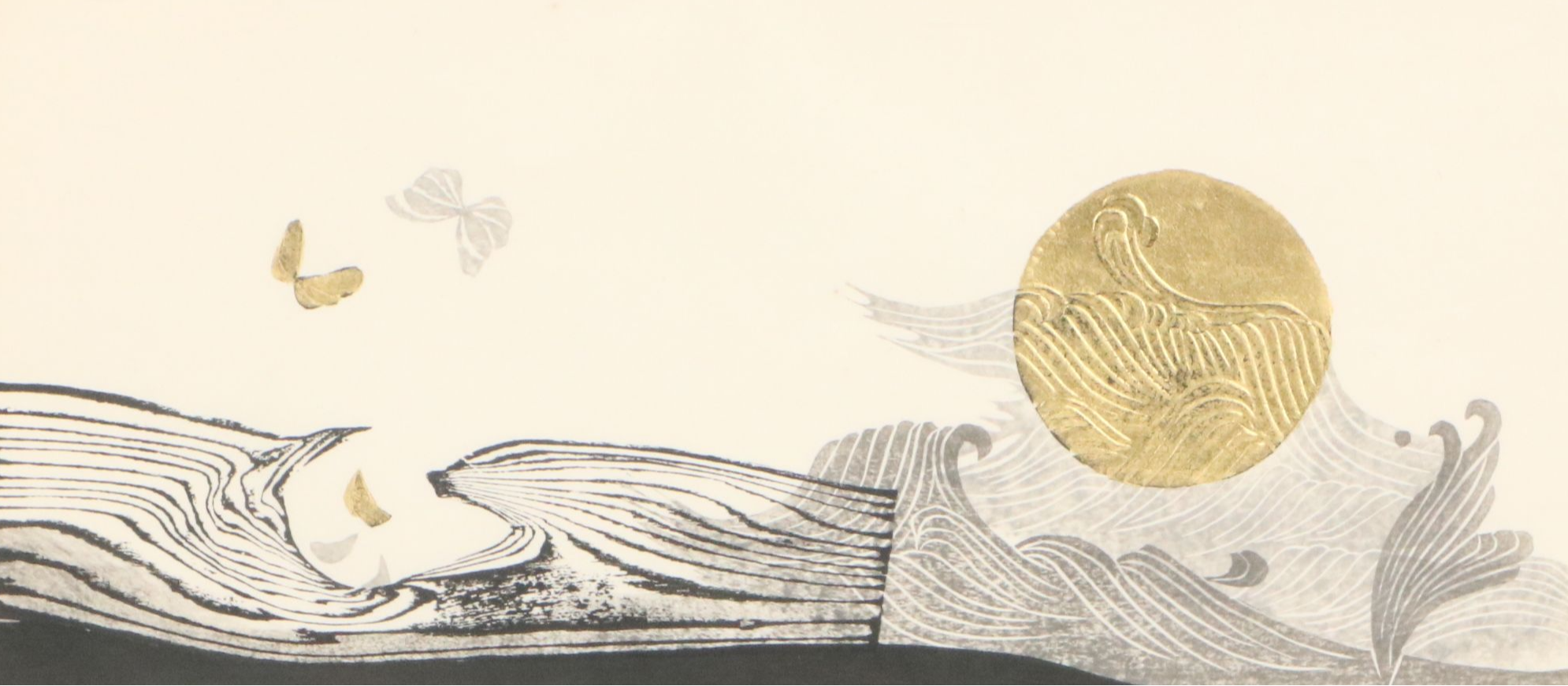 Iwami Reika Embossed Woodblock "Poem of Kenji A," 1993