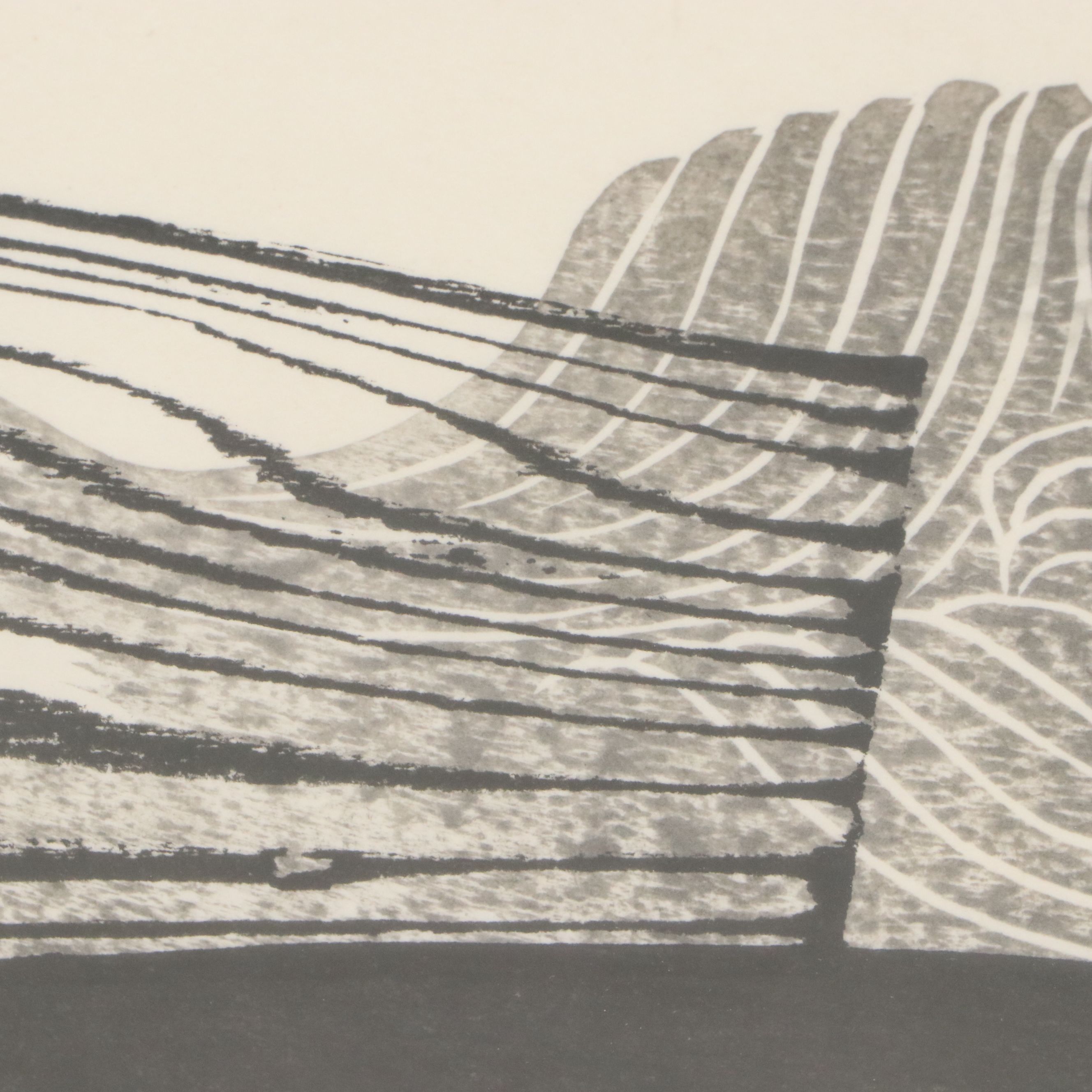 Iwami Reika Embossed Woodblock "Poem of Kenji A," 1993