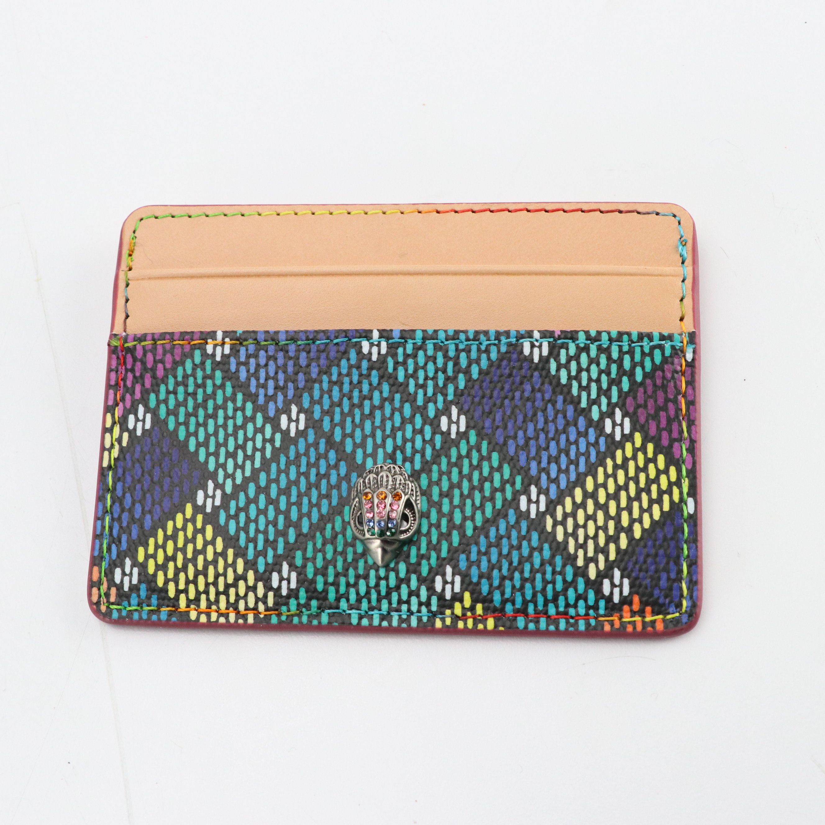 Kurt Geiger Small Kensington Camera Bag in Frayed Denim with Leather Card Holder