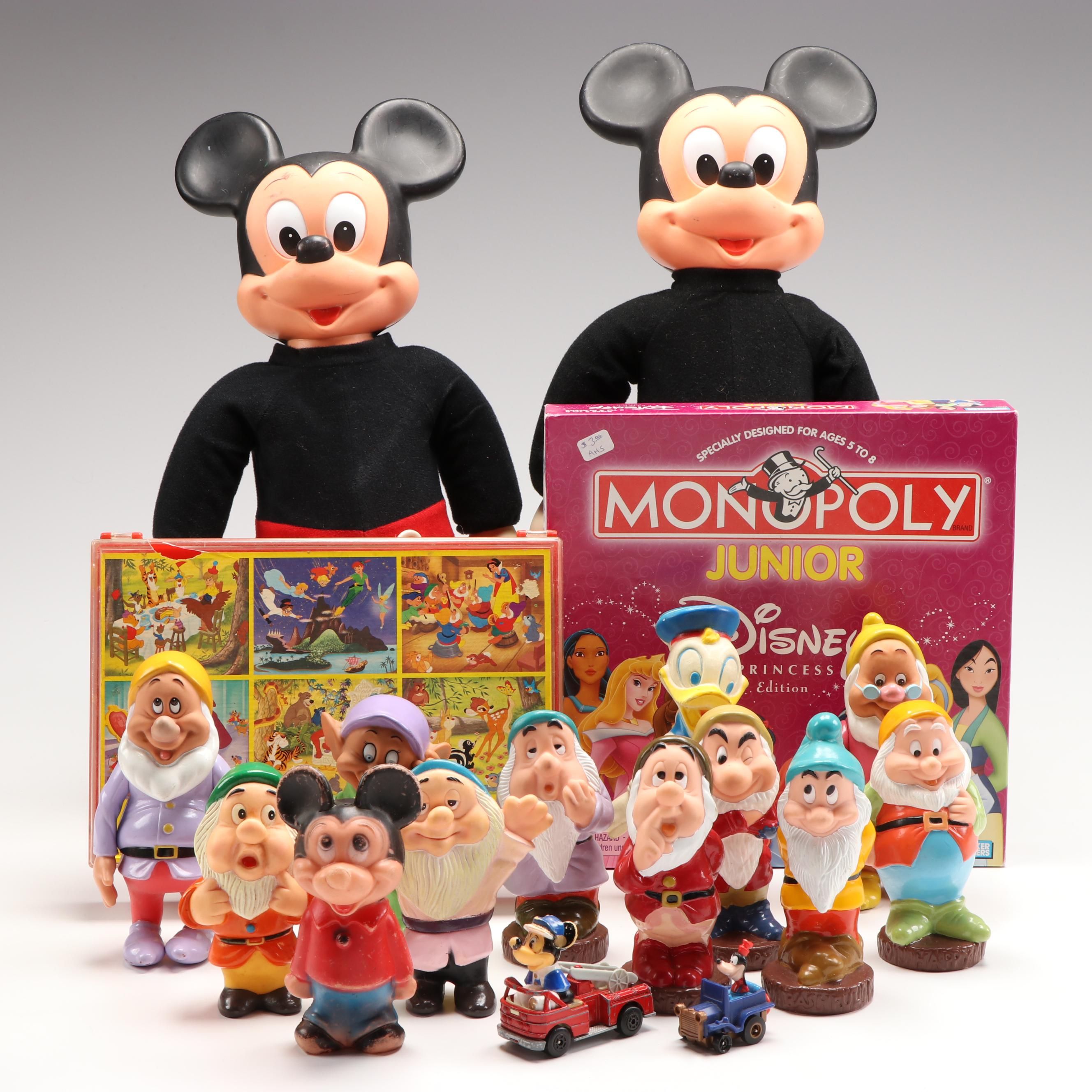 Walt Disney "Marching Mickey Mouse" Dolls with More Disney Figures and Games