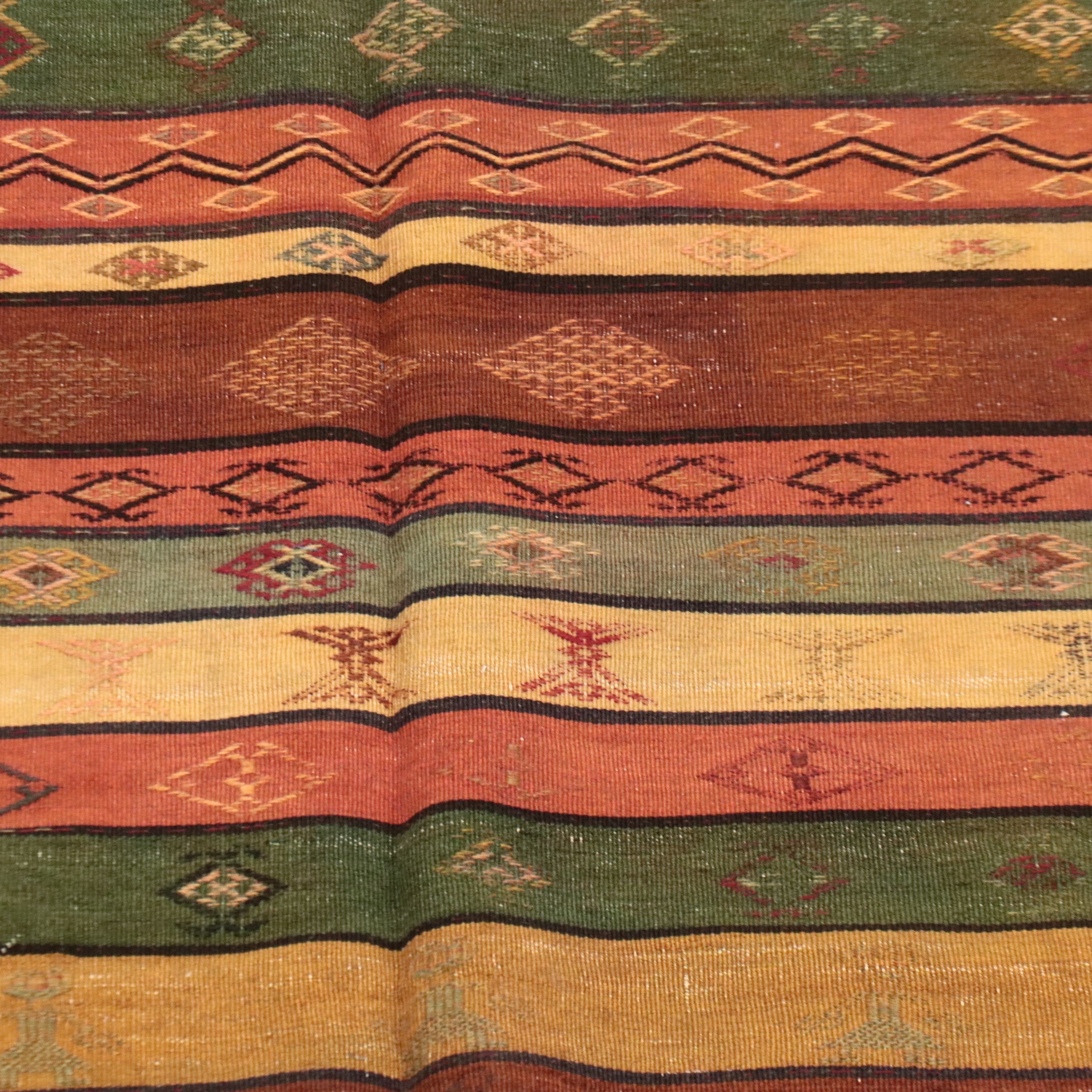 4'10 x 9'10 Handwoven Turkish Mut Cicim Area Rug