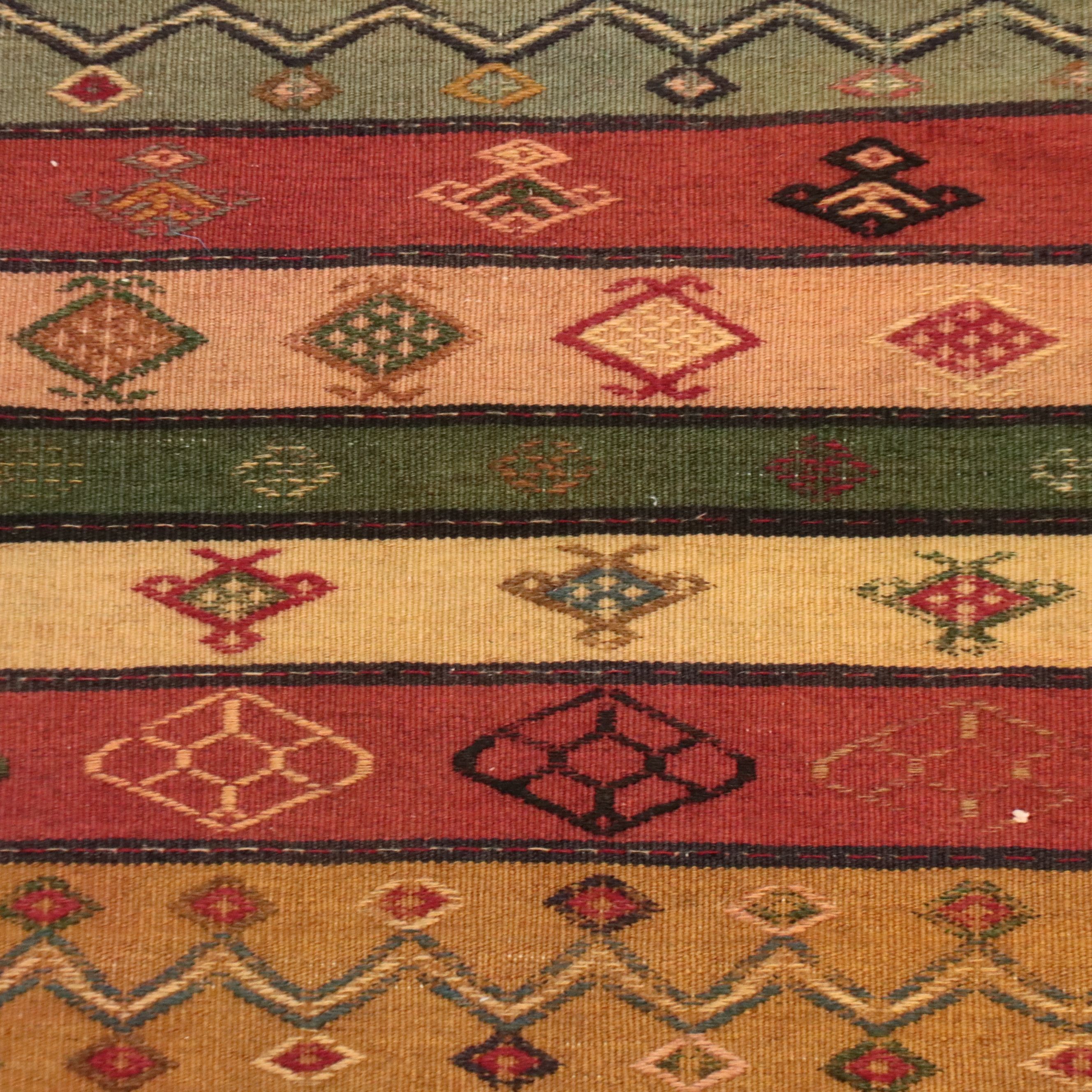 4'10 x 9'10 Handwoven Turkish Mut Cicim Area Rug