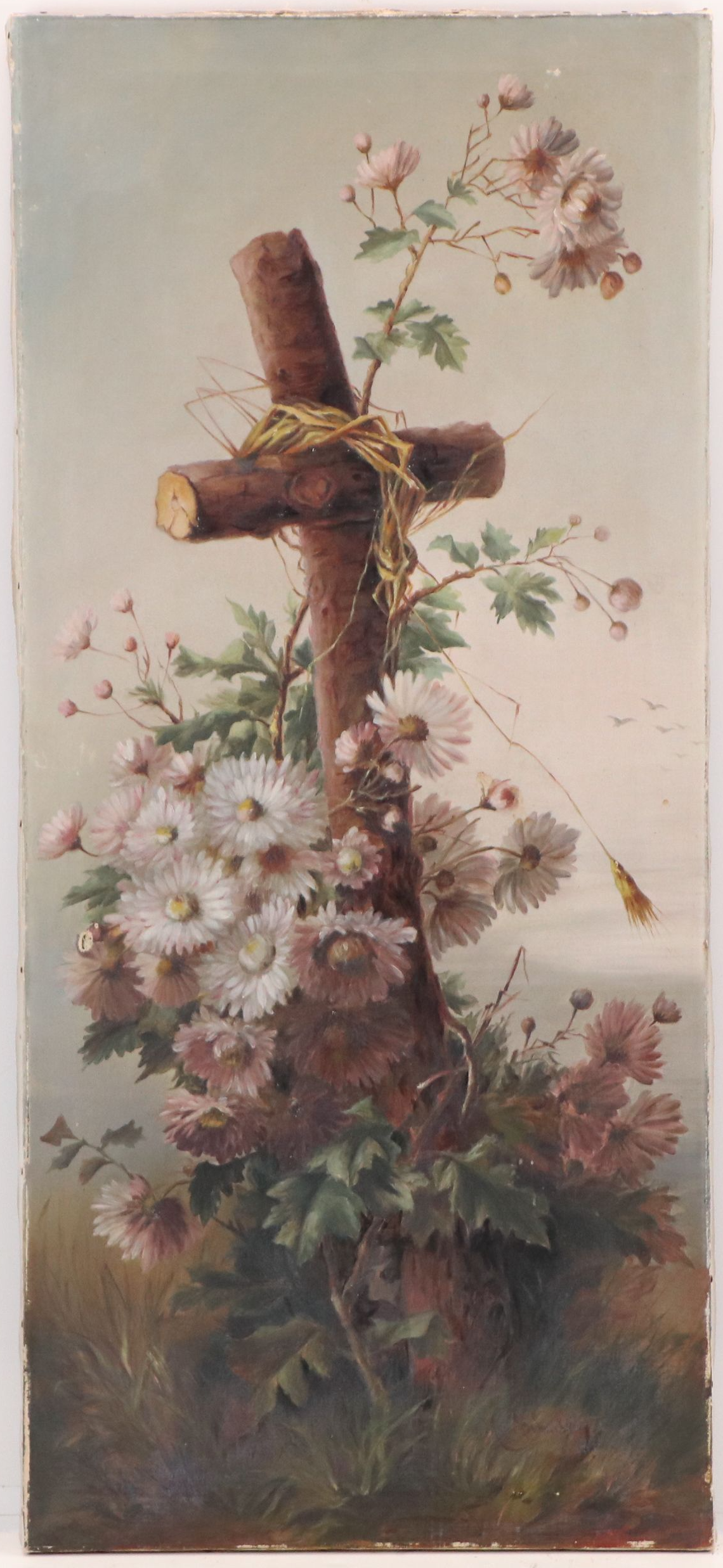 Antique American School Oil Painting, 1895