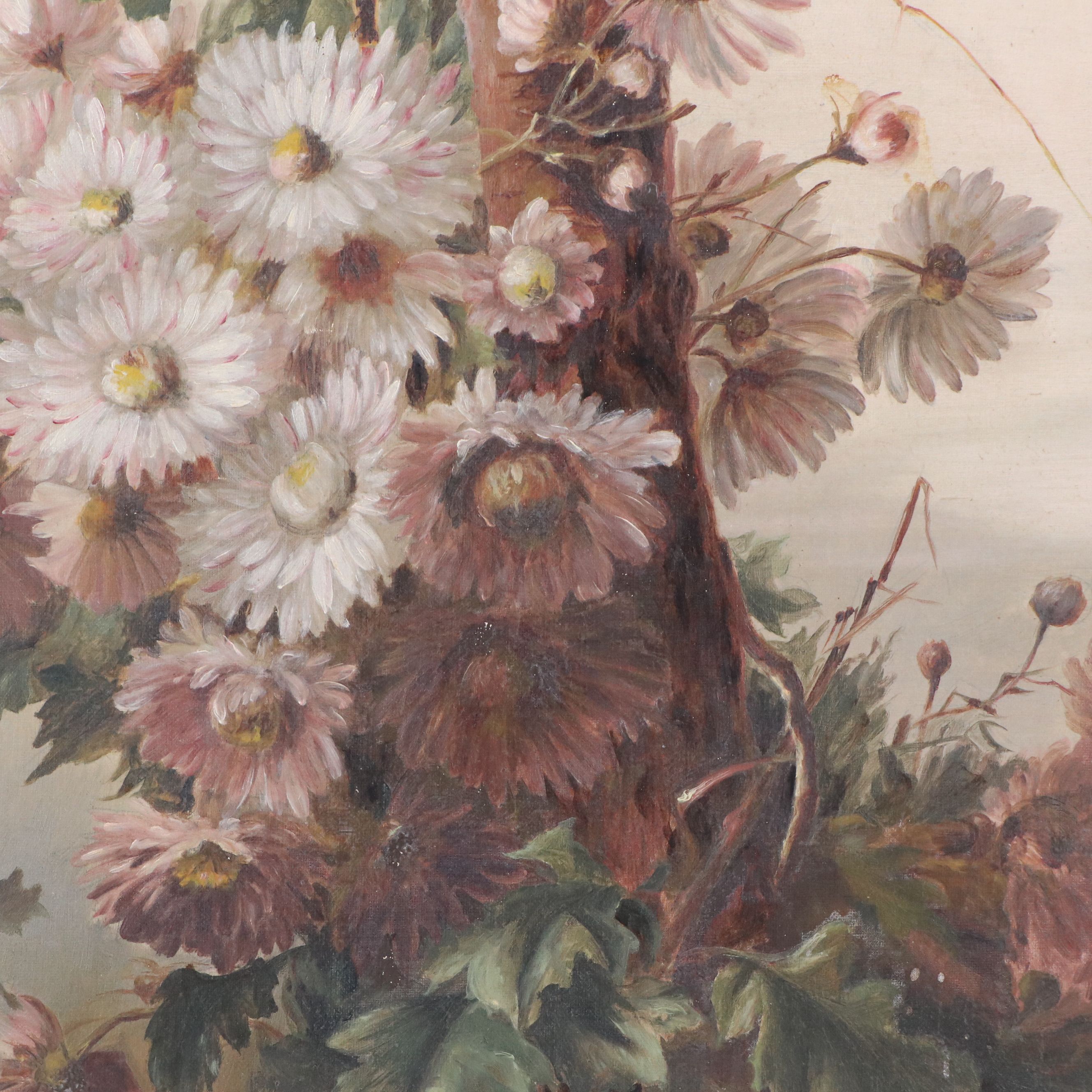 Antique American School Oil Painting, 1895