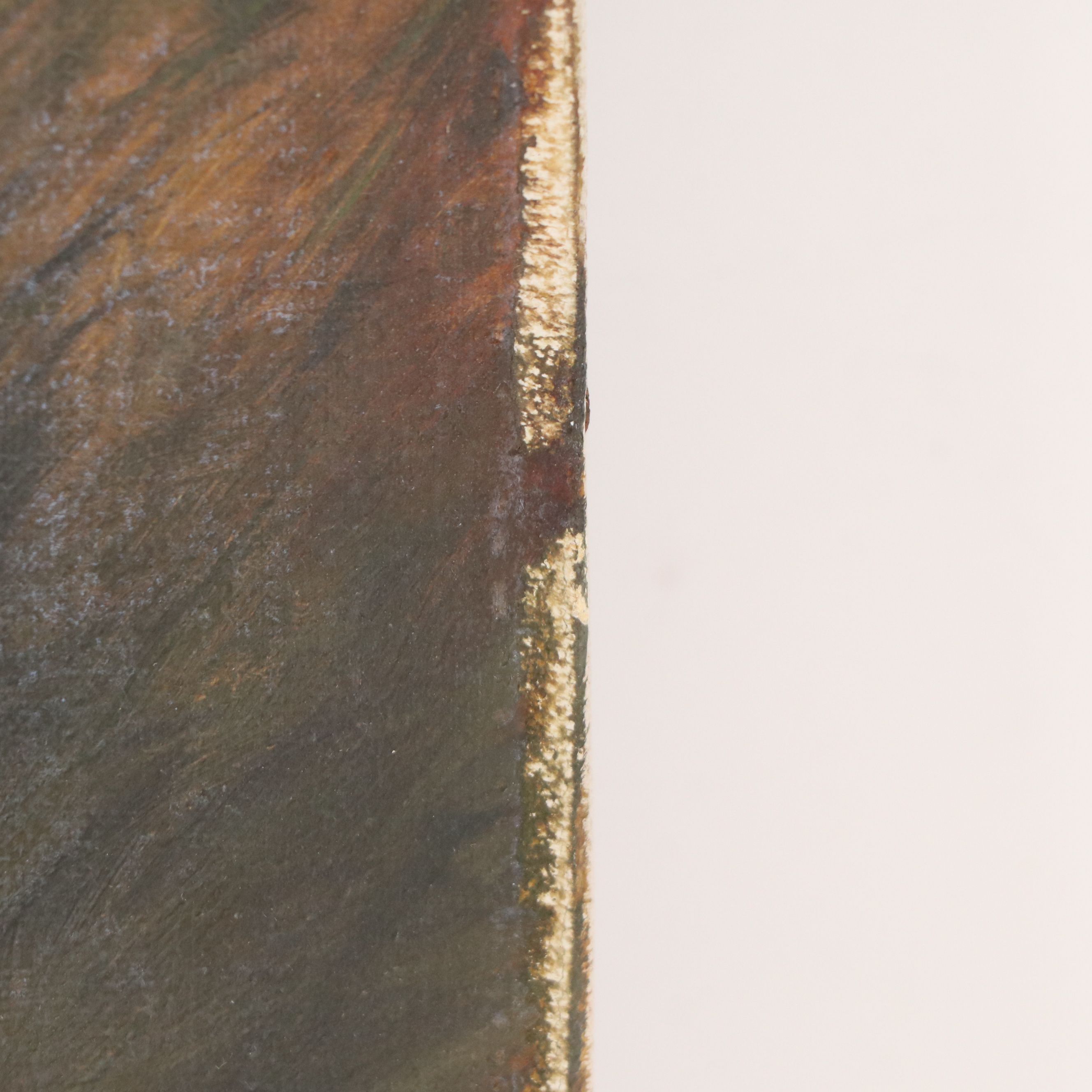 Antique American School Oil Painting, 1895