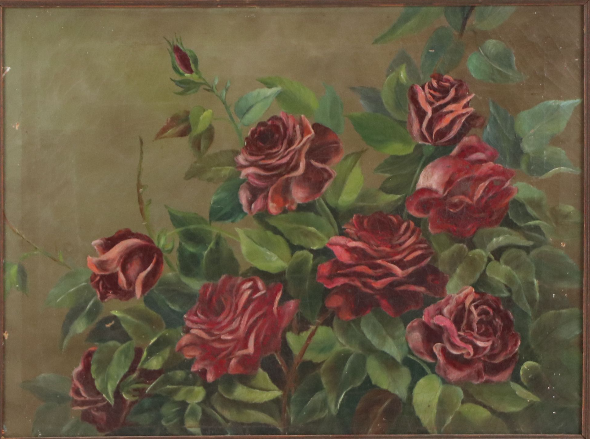 Antique American School Oil Painting, Late 19th Century