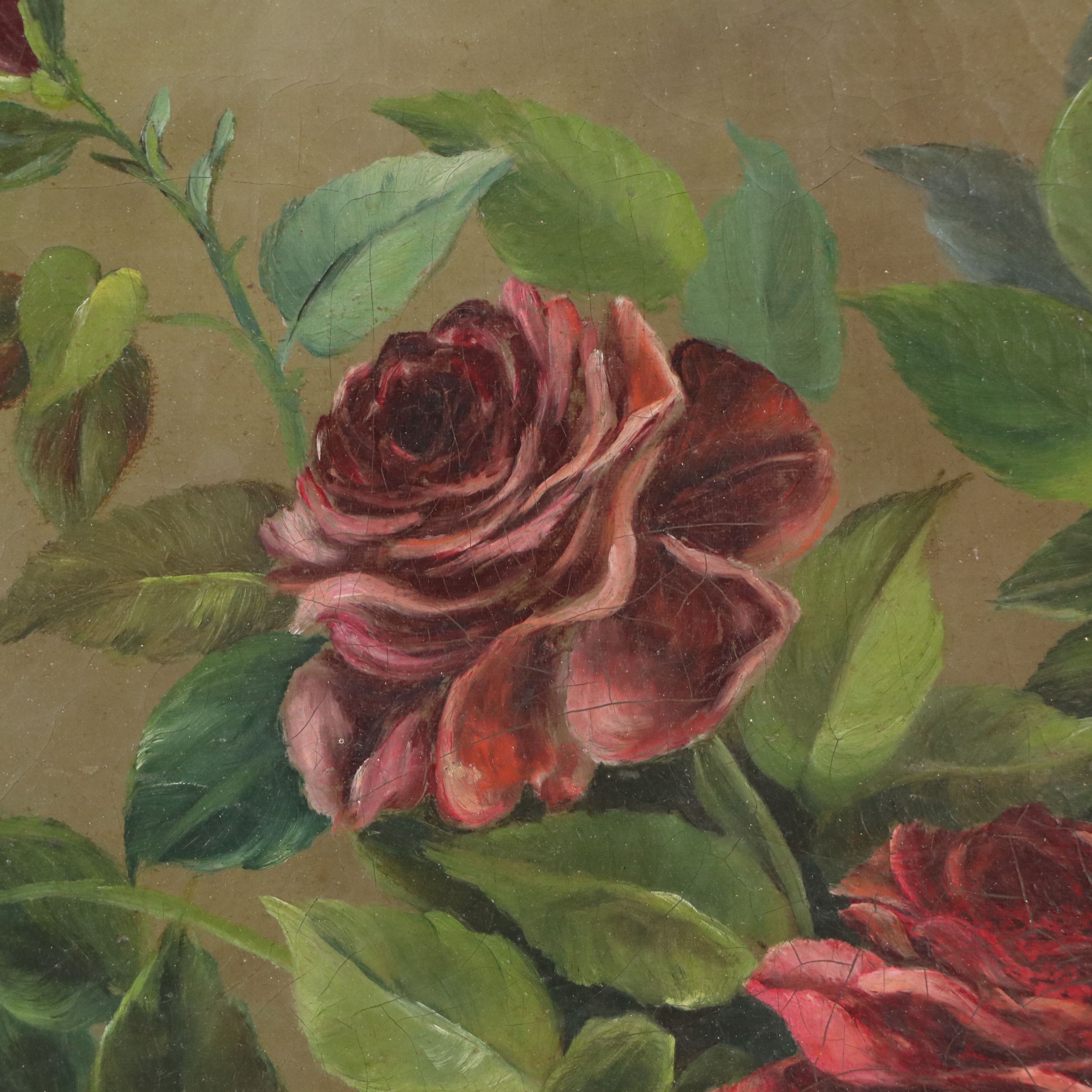 Antique American School Oil Painting, Late 19th Century