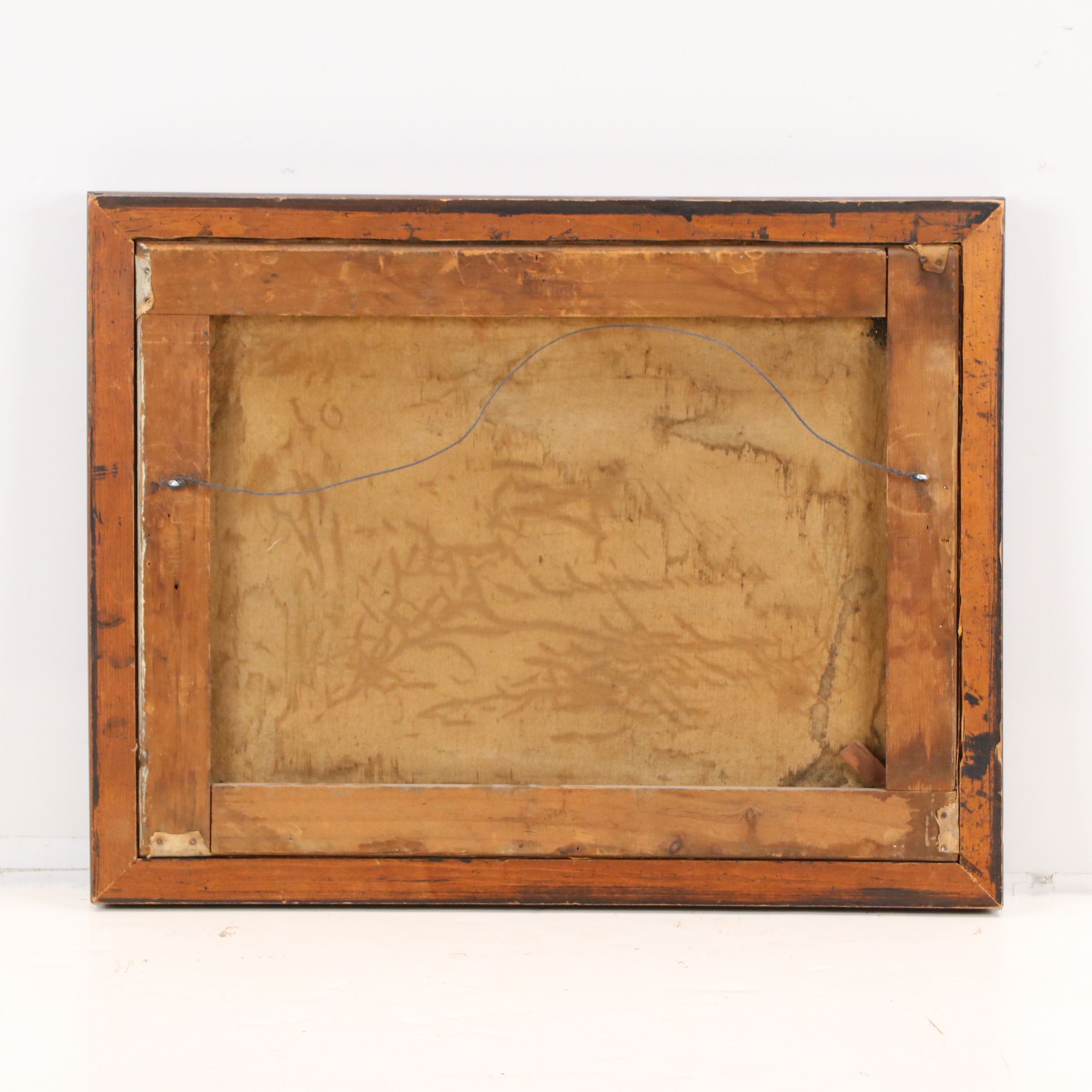 Antique American School Oil Painting, Late 19th Century