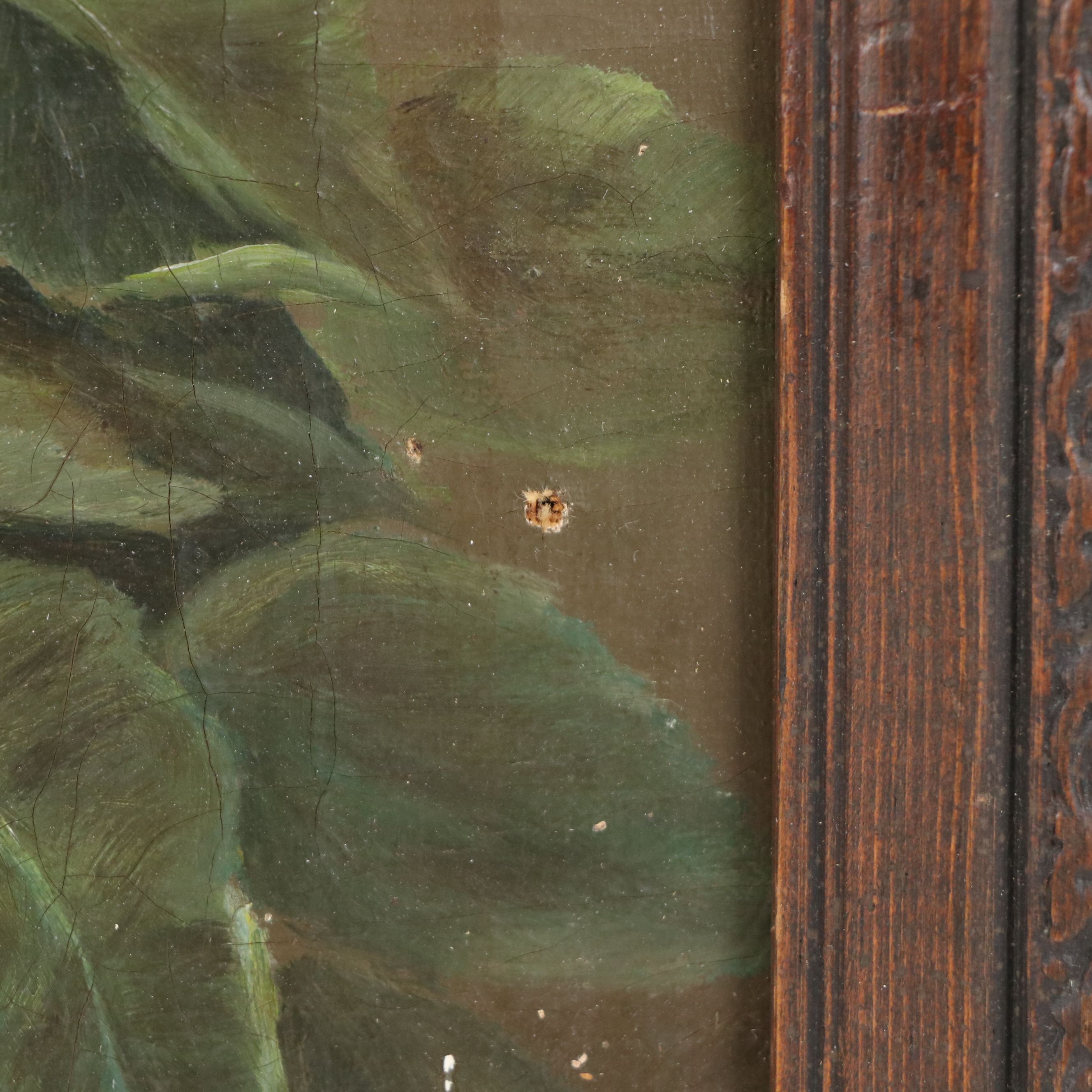 Antique American School Oil Painting, Late 19th Century