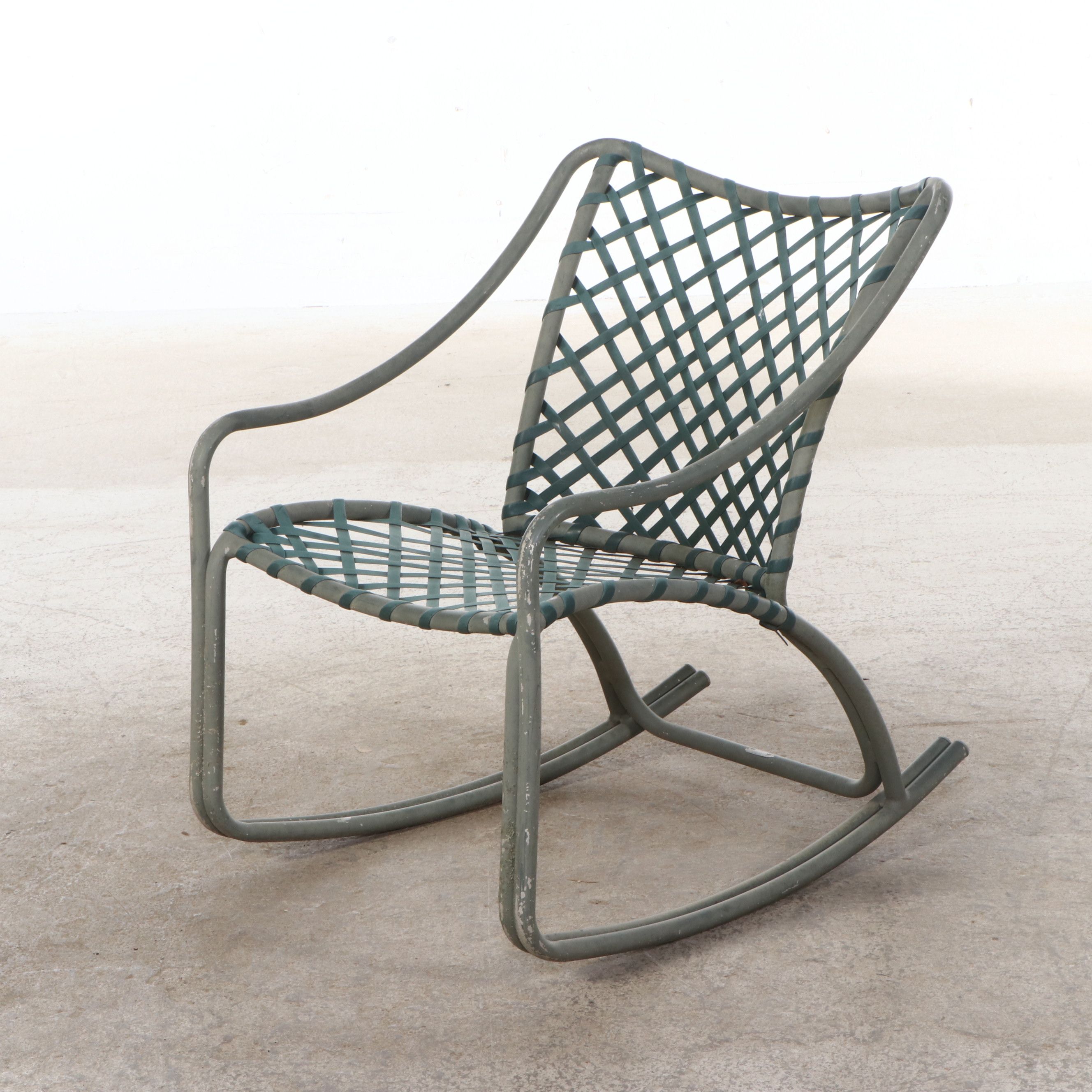 Brown Jordan Vinyl Strap Patio Lounge Furnishings, Late 20th Century