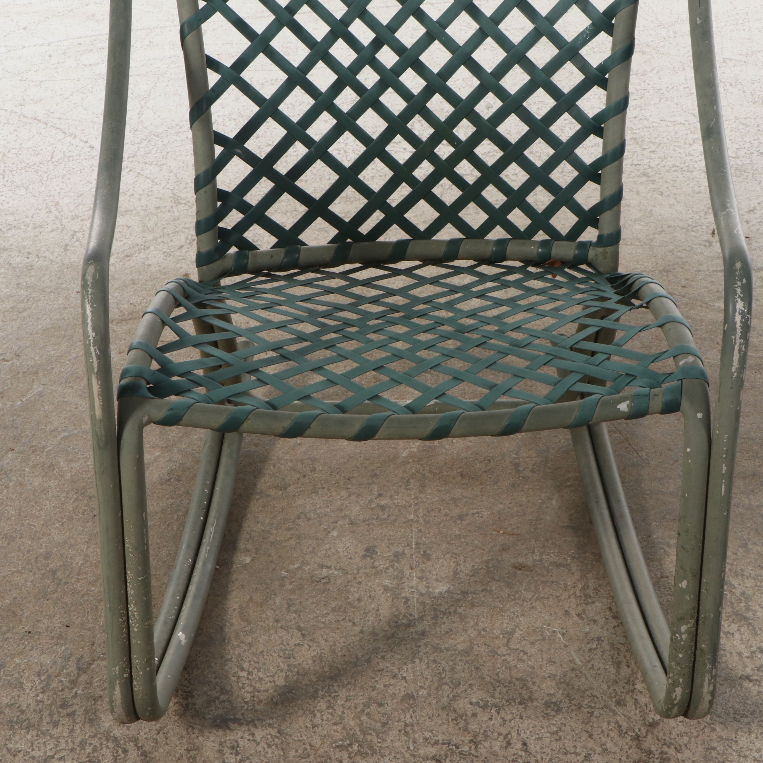 Brown Jordan Vinyl Strap Patio Lounge Furnishings, Late 20th Century