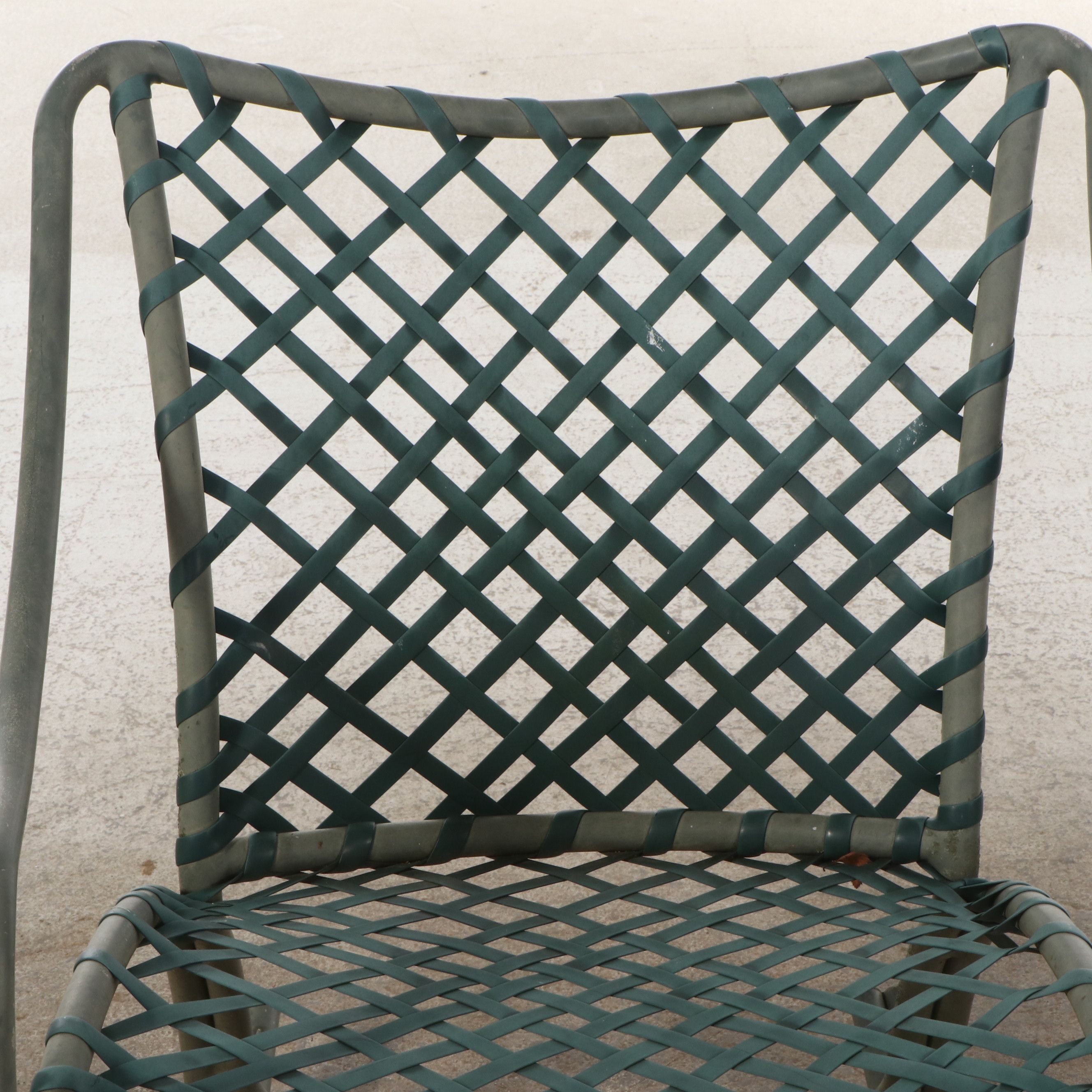 Brown Jordan Vinyl Strap Patio Lounge Furnishings, Late 20th Century