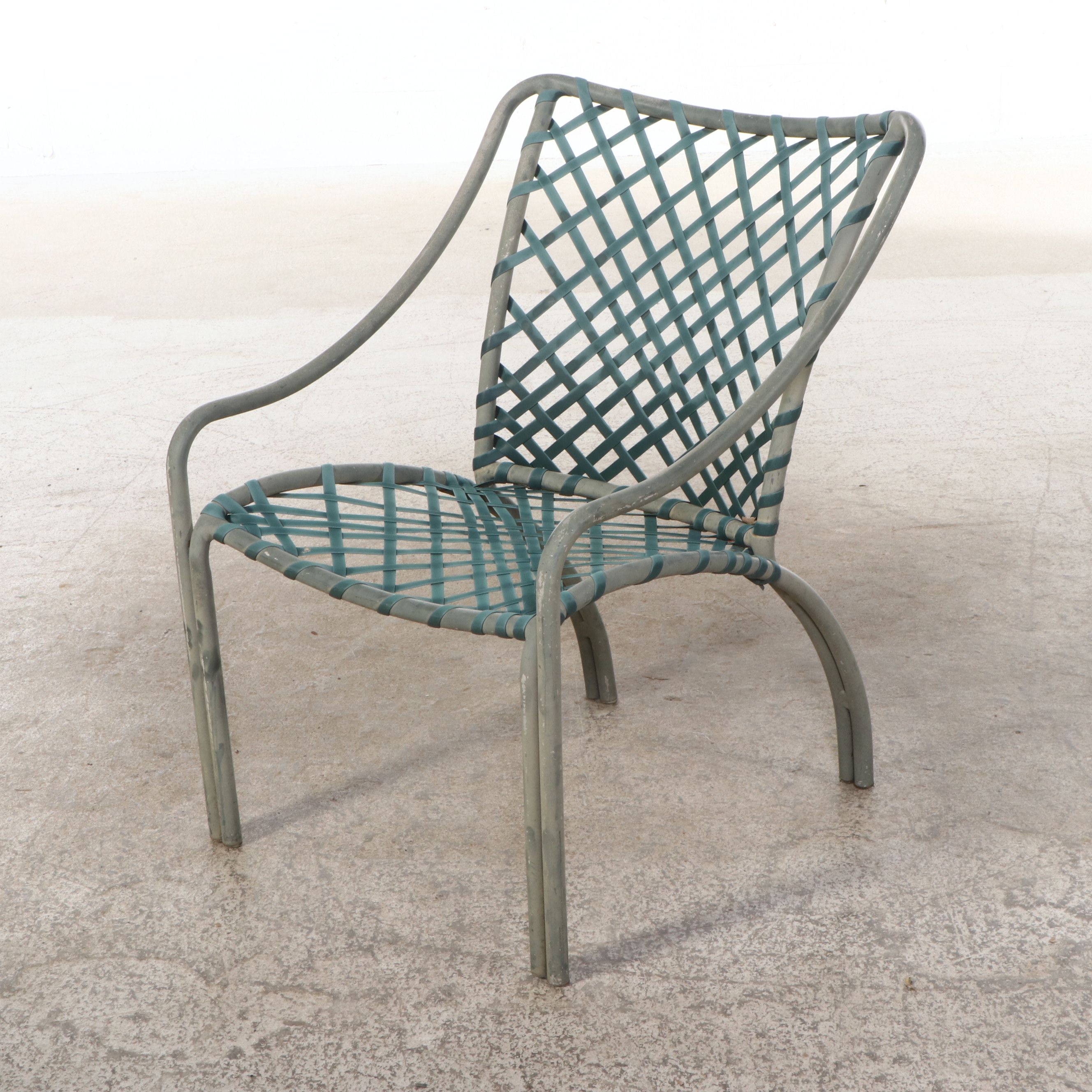 Brown Jordan Vinyl Strap Patio Lounge Furnishings, Late 20th Century