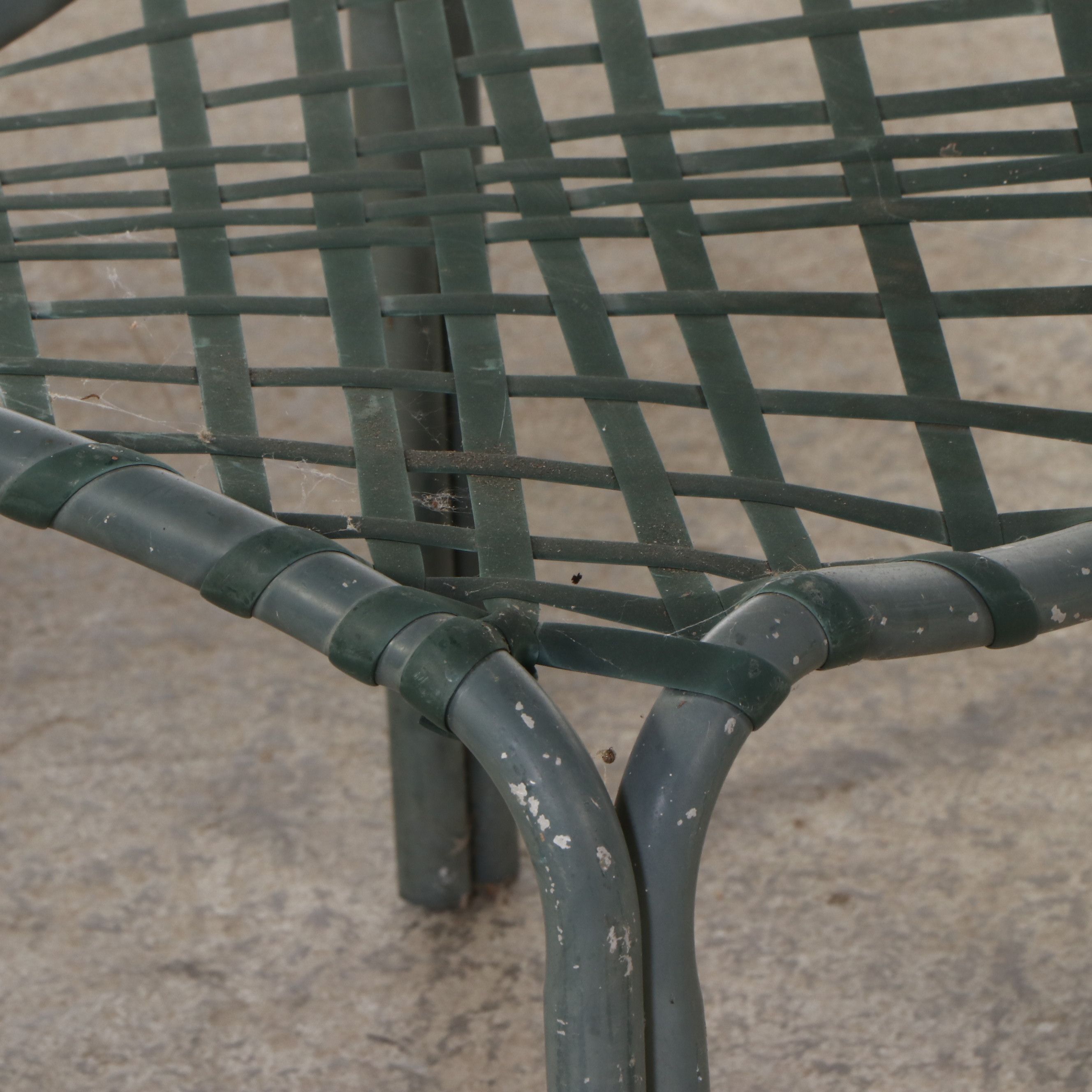 Brown Jordan Vinyl Strap Patio Lounge Furnishings, Late 20th Century